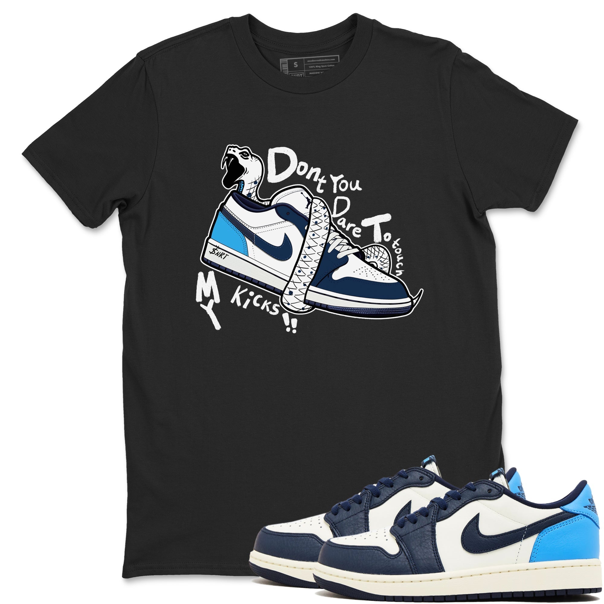 Don't Touch My Kicks snkmatch Tees - Air Jordan 1 Obsidian