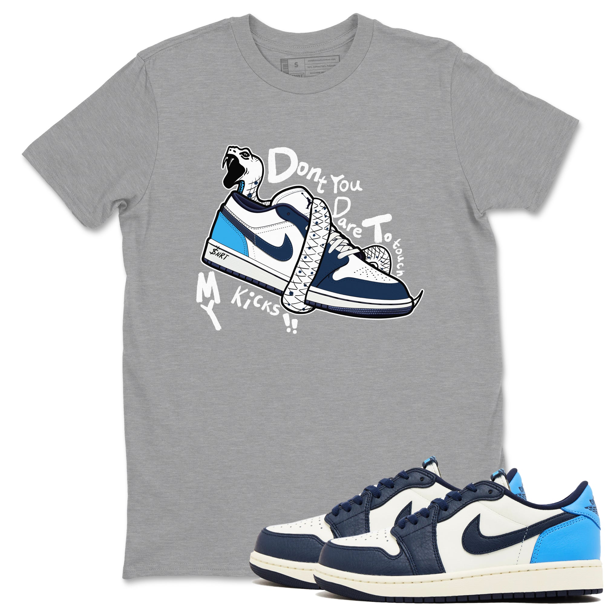 Don't Touch My Kicks snkmatch Tees - Air Jordan 1 Obsidian