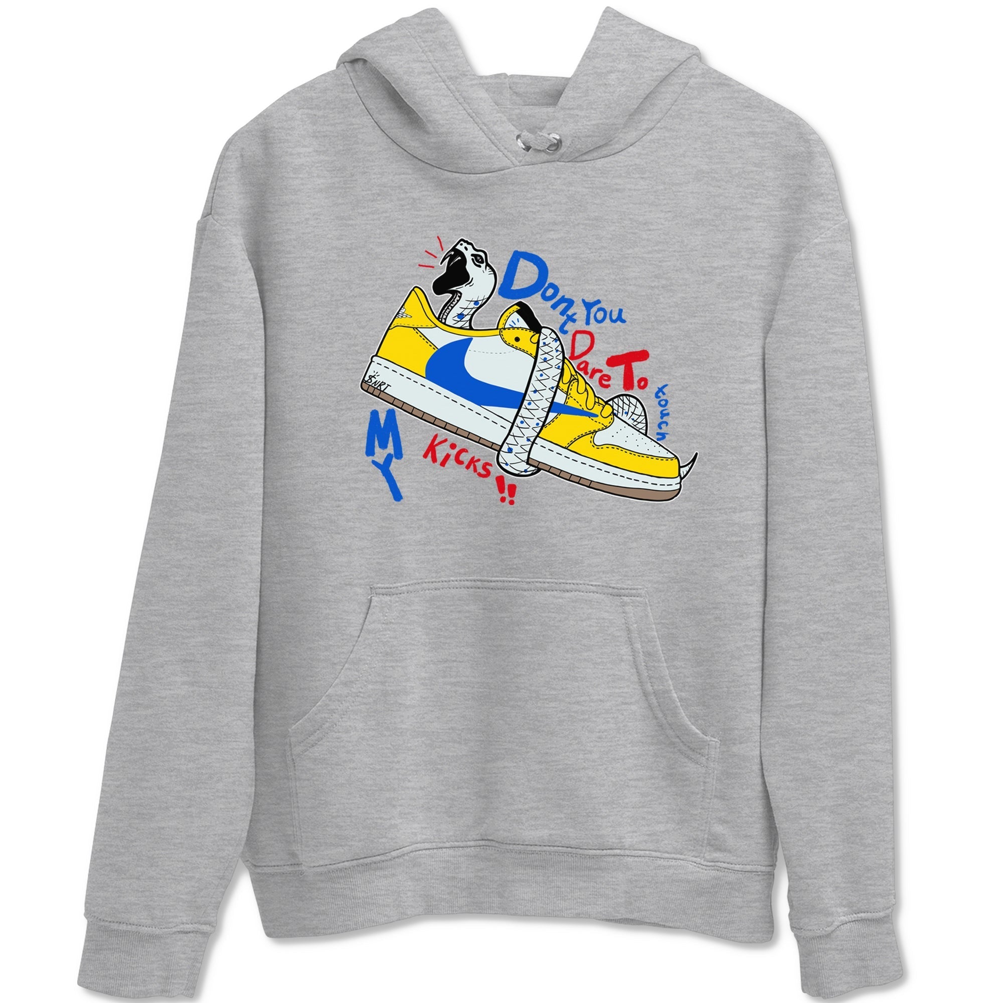 Don't Touch My Kicks snkmatch Tees - Air Jordan 1 Travis Scott Canary