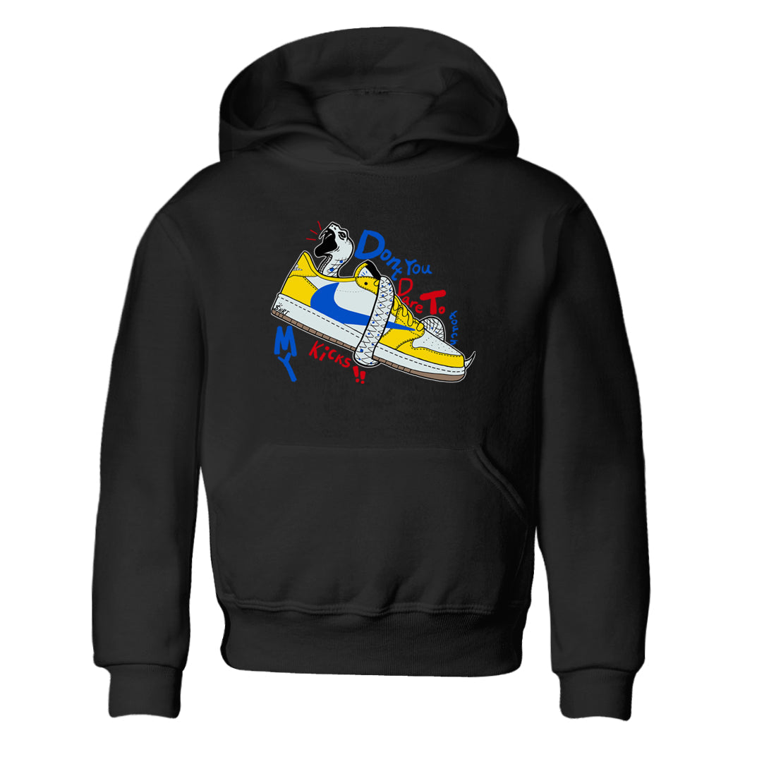 Don't Touch My Kicks snkmatch Tees Kids - Air Jordan 1 Travis Scott Canary