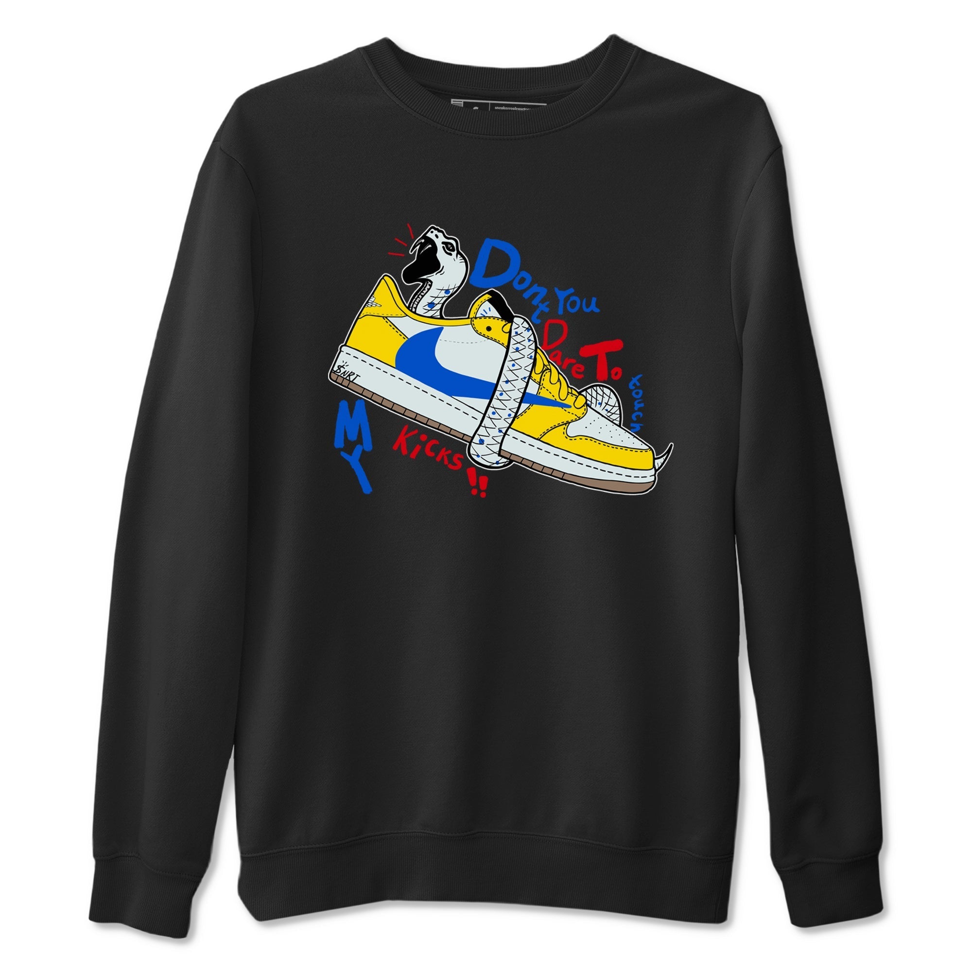 Don't Touch My Kicks snkmatch Tees - Air Jordan 1 Travis Scott Canary