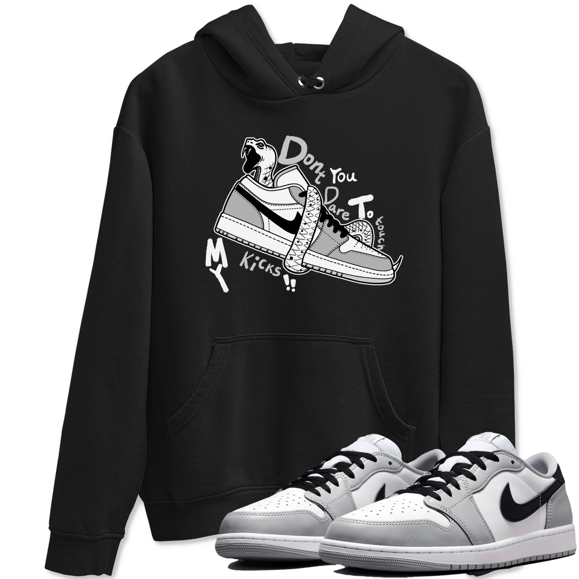 Don't Touch My Kicks snkmatch Tees - Air Jordan 1 Wolf Grey