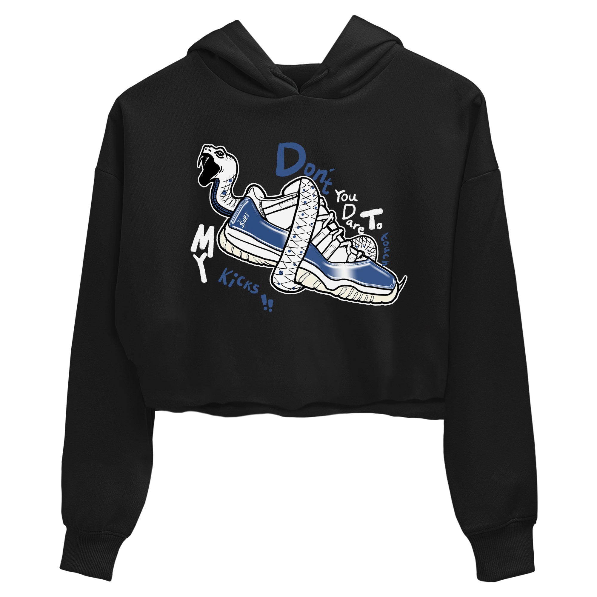 Don't Touch My Kicks snkmatch Women's Top - Air Jordan 11 Diffused Blue