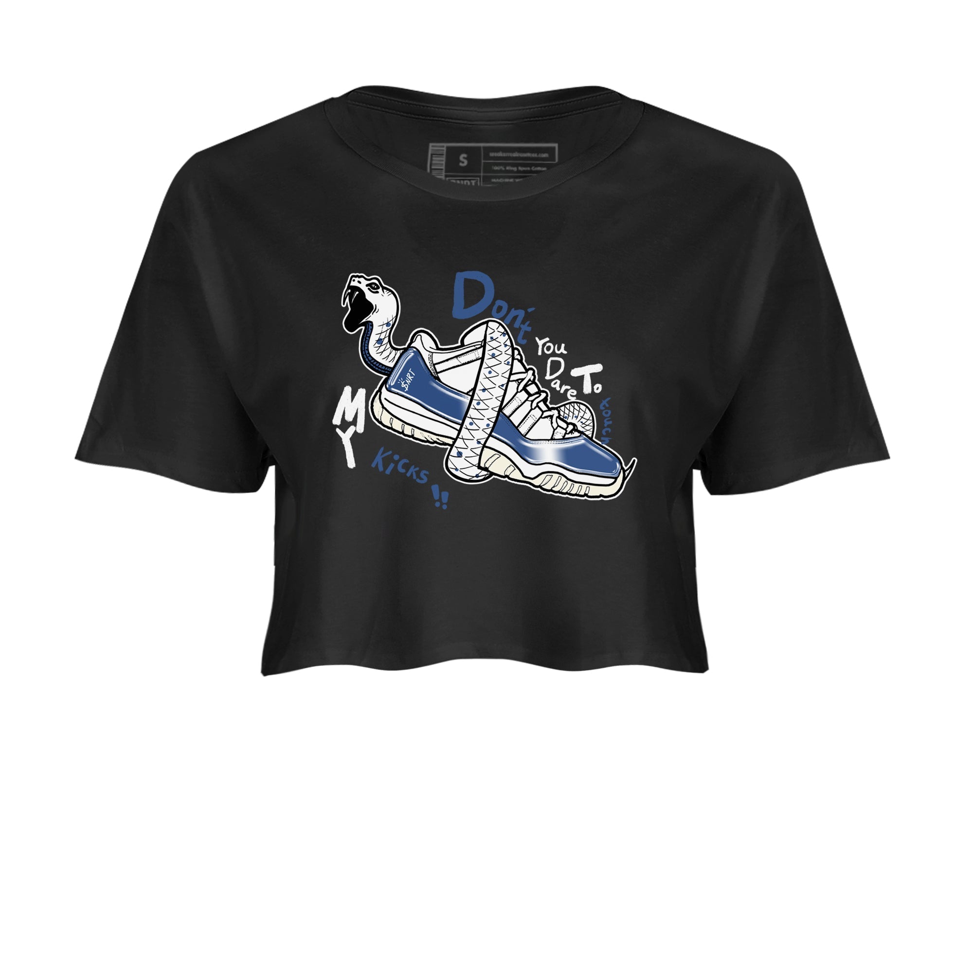 Don't Touch My Kicks snkmatch Women's Top - Air Jordan 11 Diffused Blue