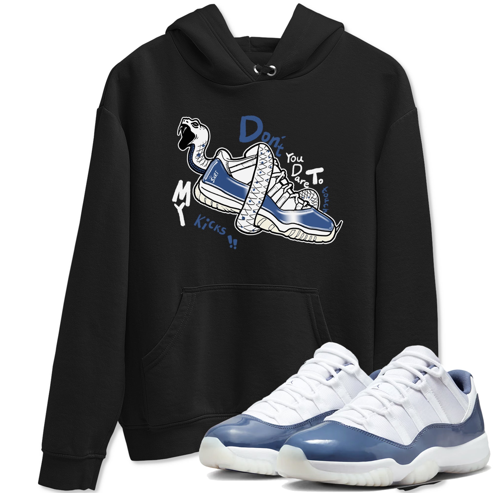 Don't Touch My Kicks snkmatch Tees - Air Jordan 11 Diffused Blue