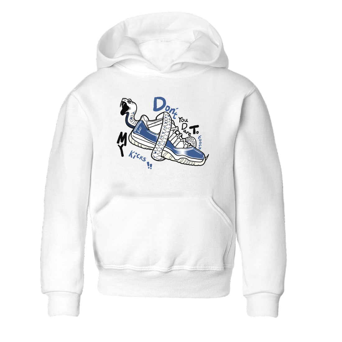 Don't Touch My Kicks snkmatch Tees Kids - Air Jordan 11 Diffused Blue