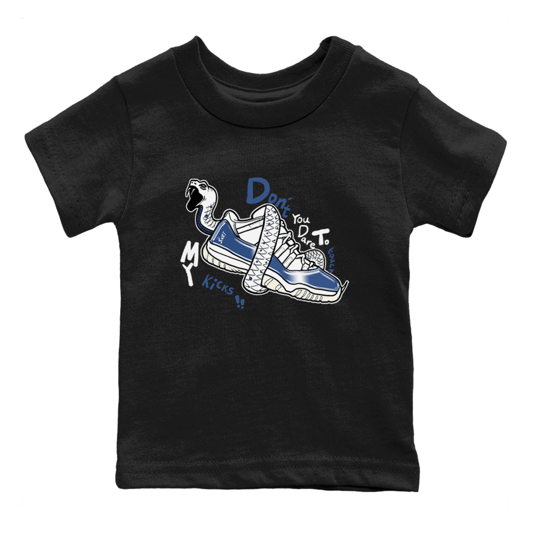 Don't Touch My Kicks snkmatch Tees Kids - Air Jordan 11 Diffused Blue