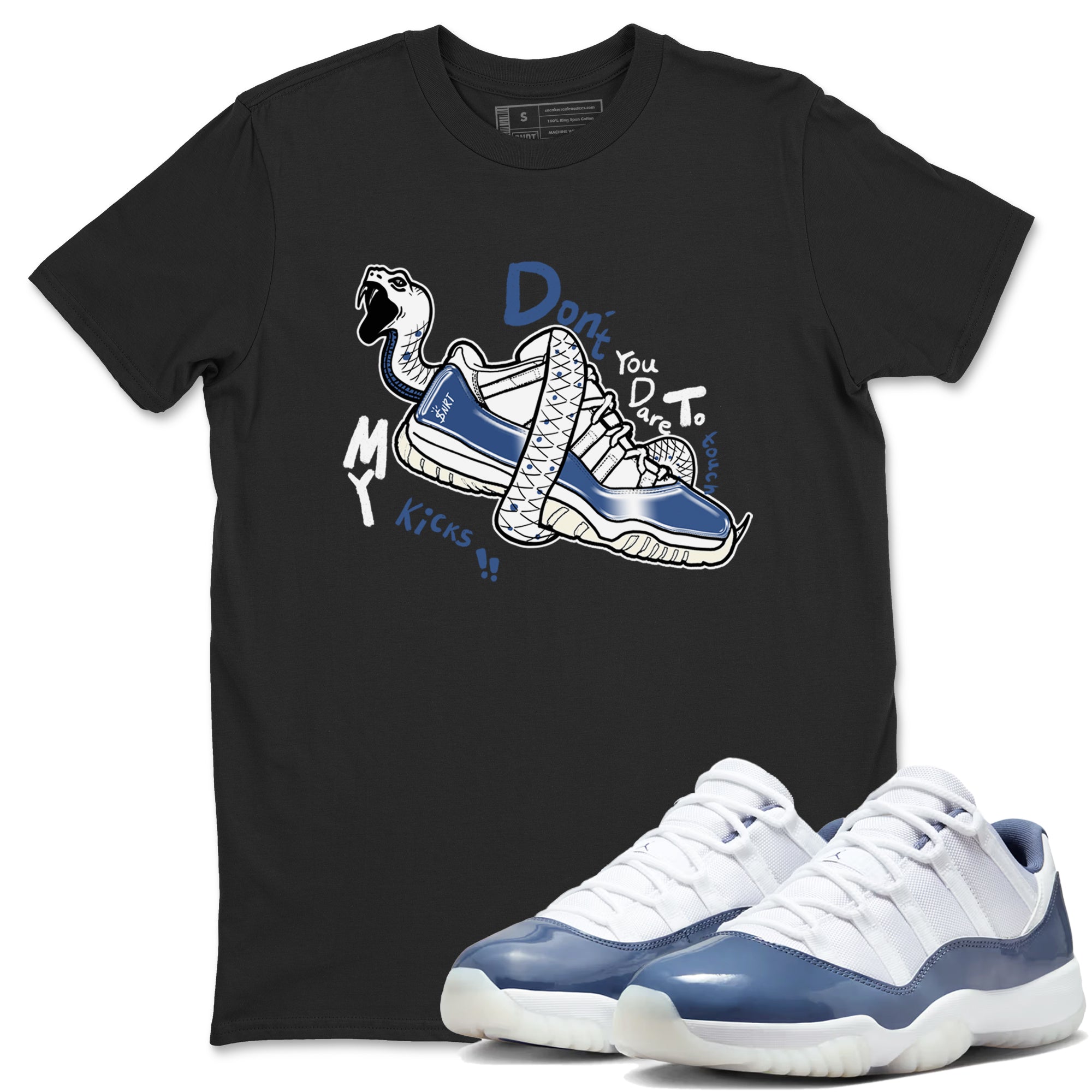Don't Touch My Kicks snkmatch Tees - Air Jordan 11 Diffused Blue