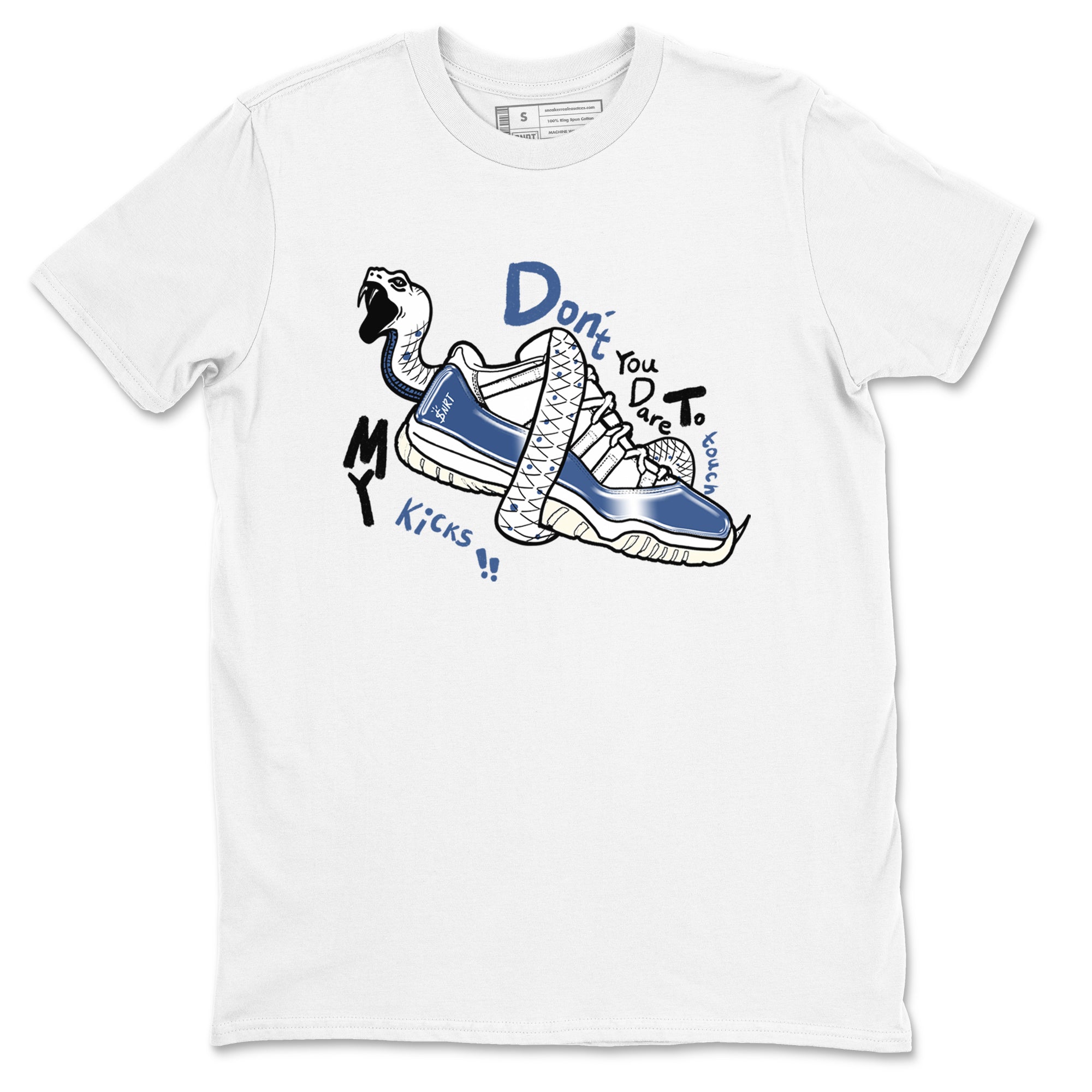 Don't Touch My Kicks snkmatch Tees - Air Jordan 11 Diffused Blue