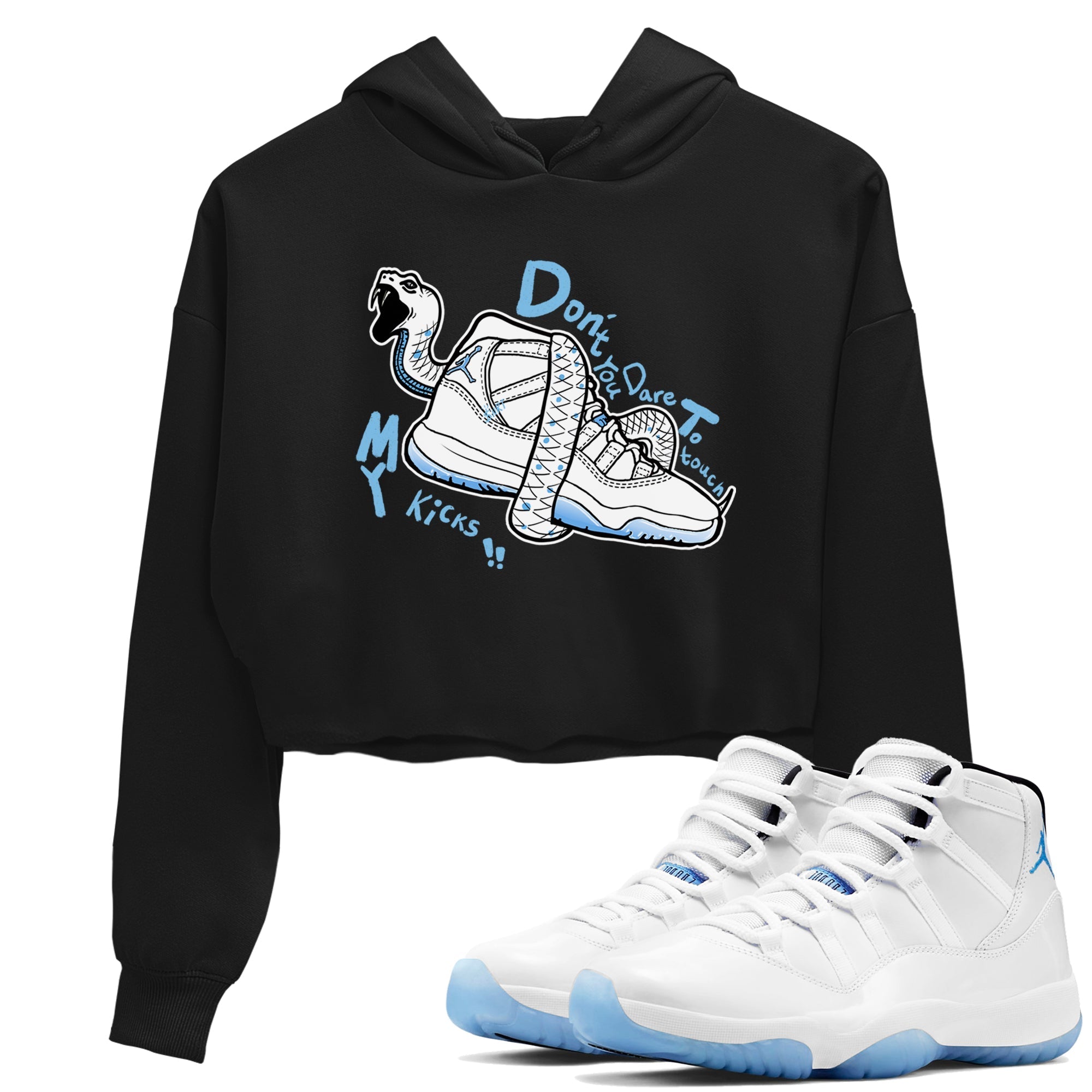 Don't Touch My Kicks snkmatch Women's Top - Air Jordan 11 Legend Blue