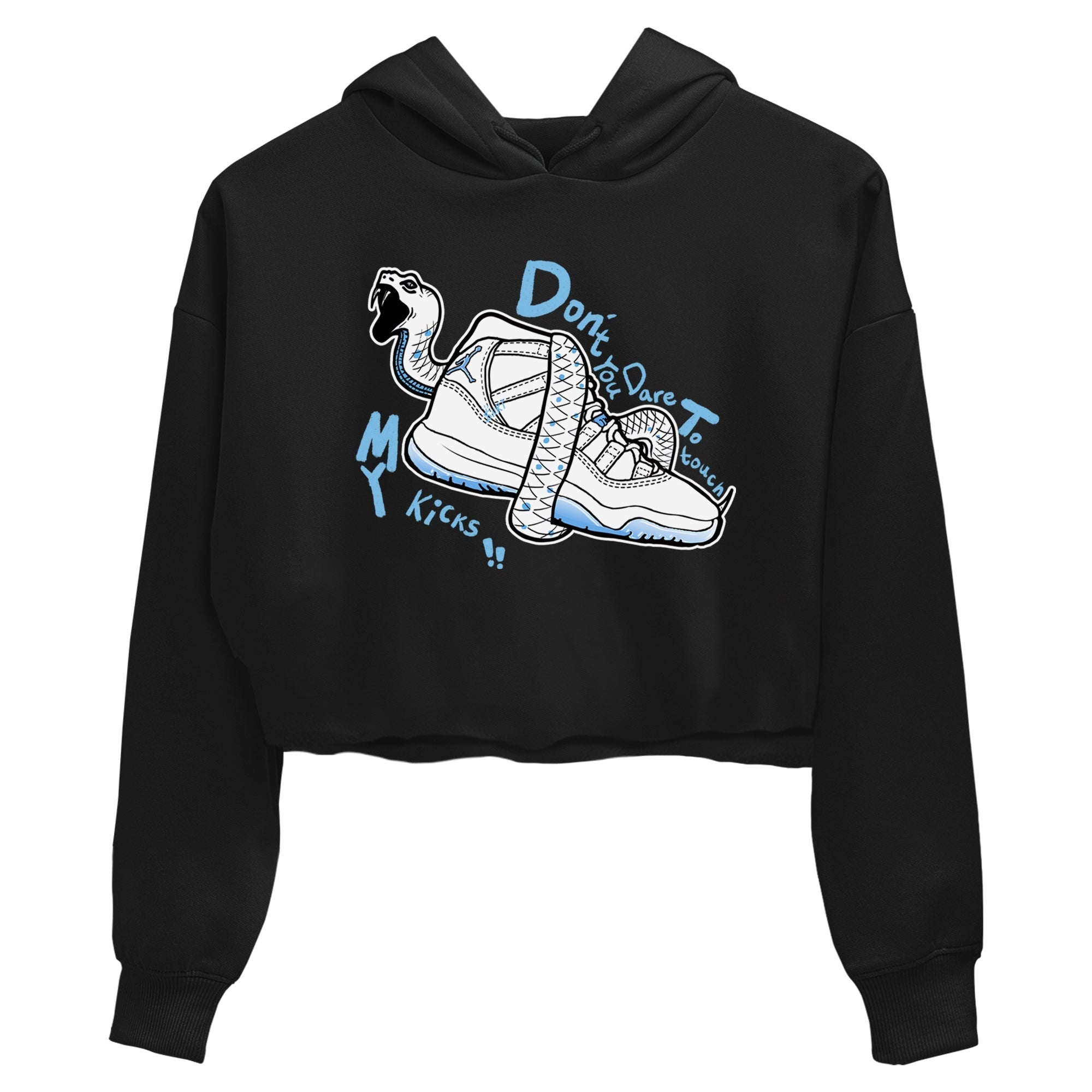 Don't Touch My Kicks snkmatch Women's Top - Air Jordan 11 Legend Blue