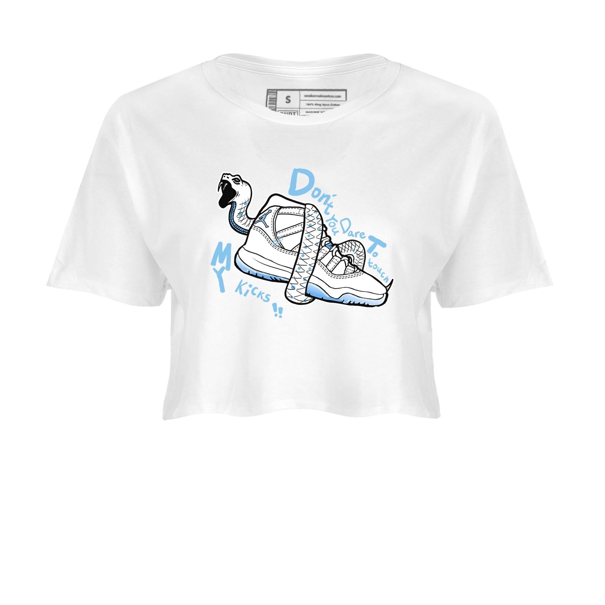 Don't Touch My Kicks snkmatch Women's Top - Air Jordan 11 Legend Blue