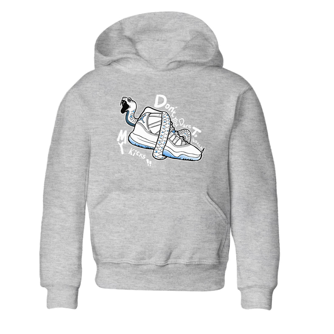 Don't Touch My Kicks snkmatch Tees Kids - Air Jordan 11 Legend Blue