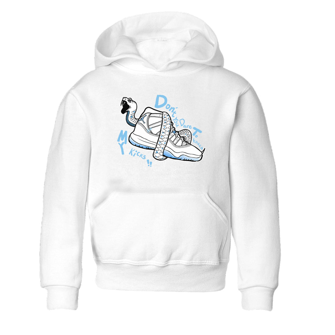 Don't Touch My Kicks snkmatch Tees Kids - Air Jordan 11 Legend Blue