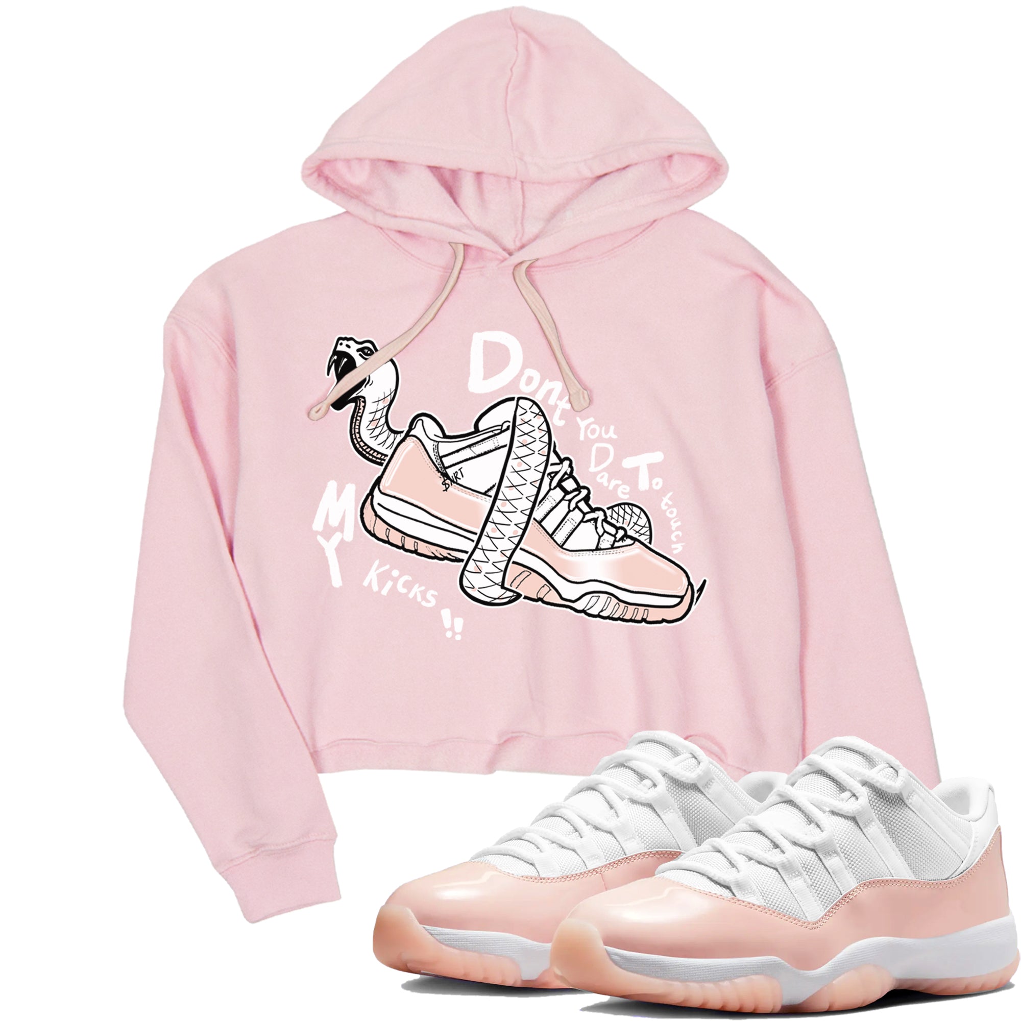 Don't Touch My Kicks snkmatch Women's Top - Air Jordan 11 Legend Pink