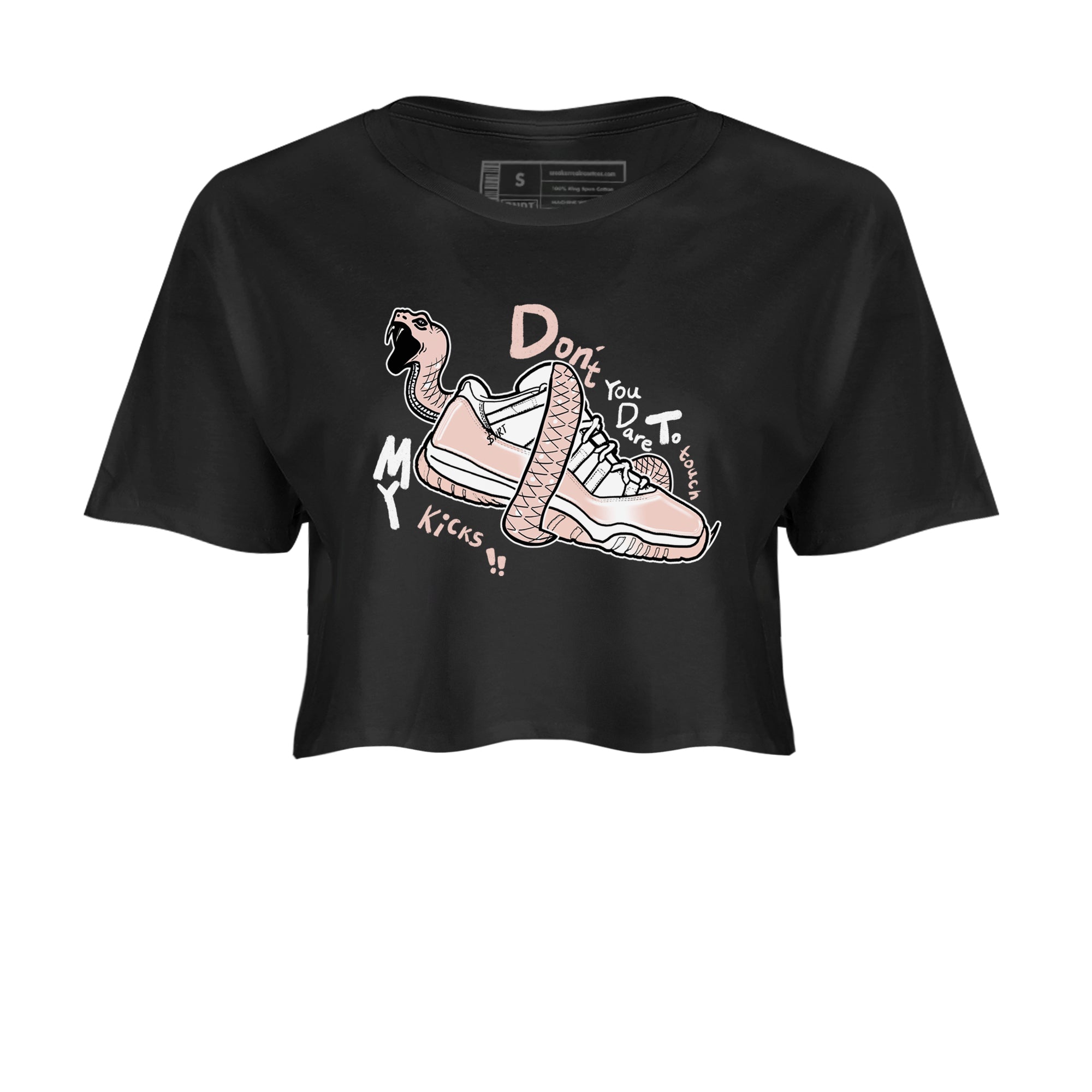 Don't Touch My Kicks snkmatch Women's Top - Air Jordan 11 Legend Pink