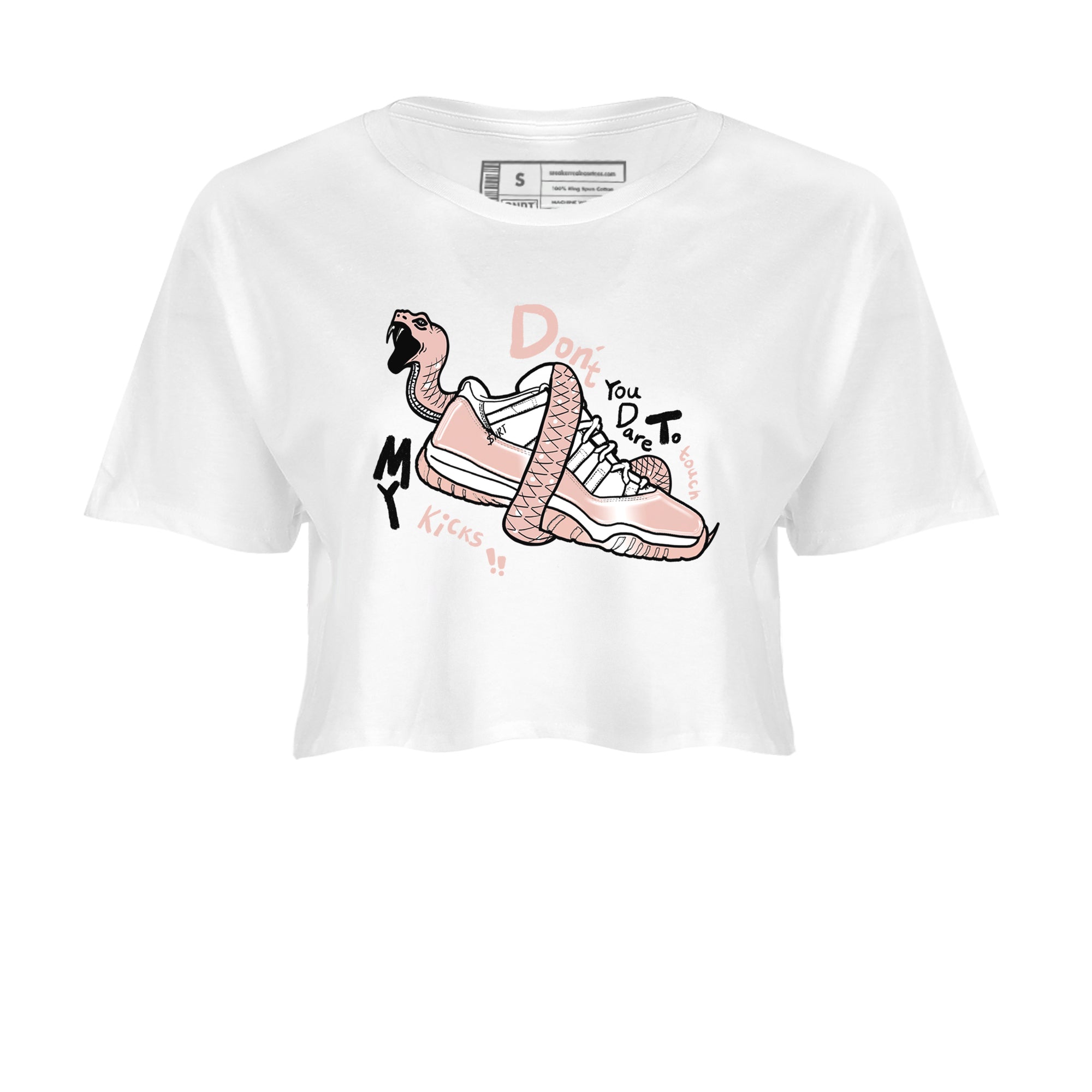 Don't Touch My Kicks snkmatch Women's Top - Air Jordan 11 Legend Pink