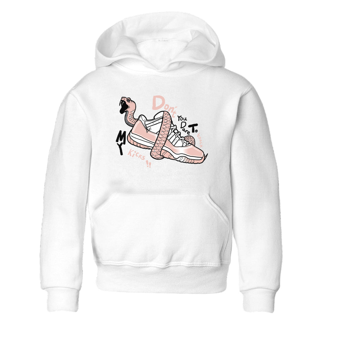 Don't Touch My Kicks snkmatch Tees Kids - Air Jordan 11 Legend Pink