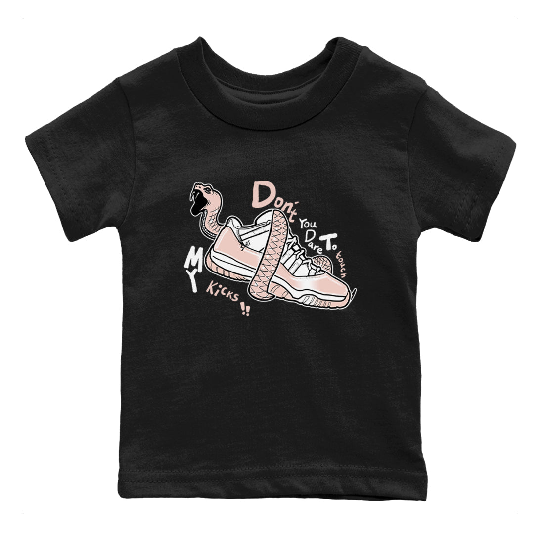 Don't Touch My Kicks snkmatch Tees Kids - Air Jordan 11 Legend Pink