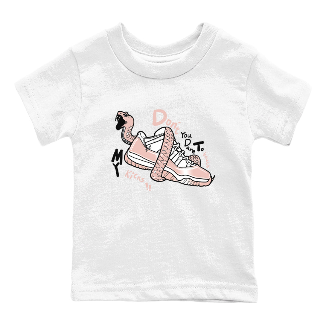 Don't Touch My Kicks snkmatch Tees Kids - Air Jordan 11 Legend Pink