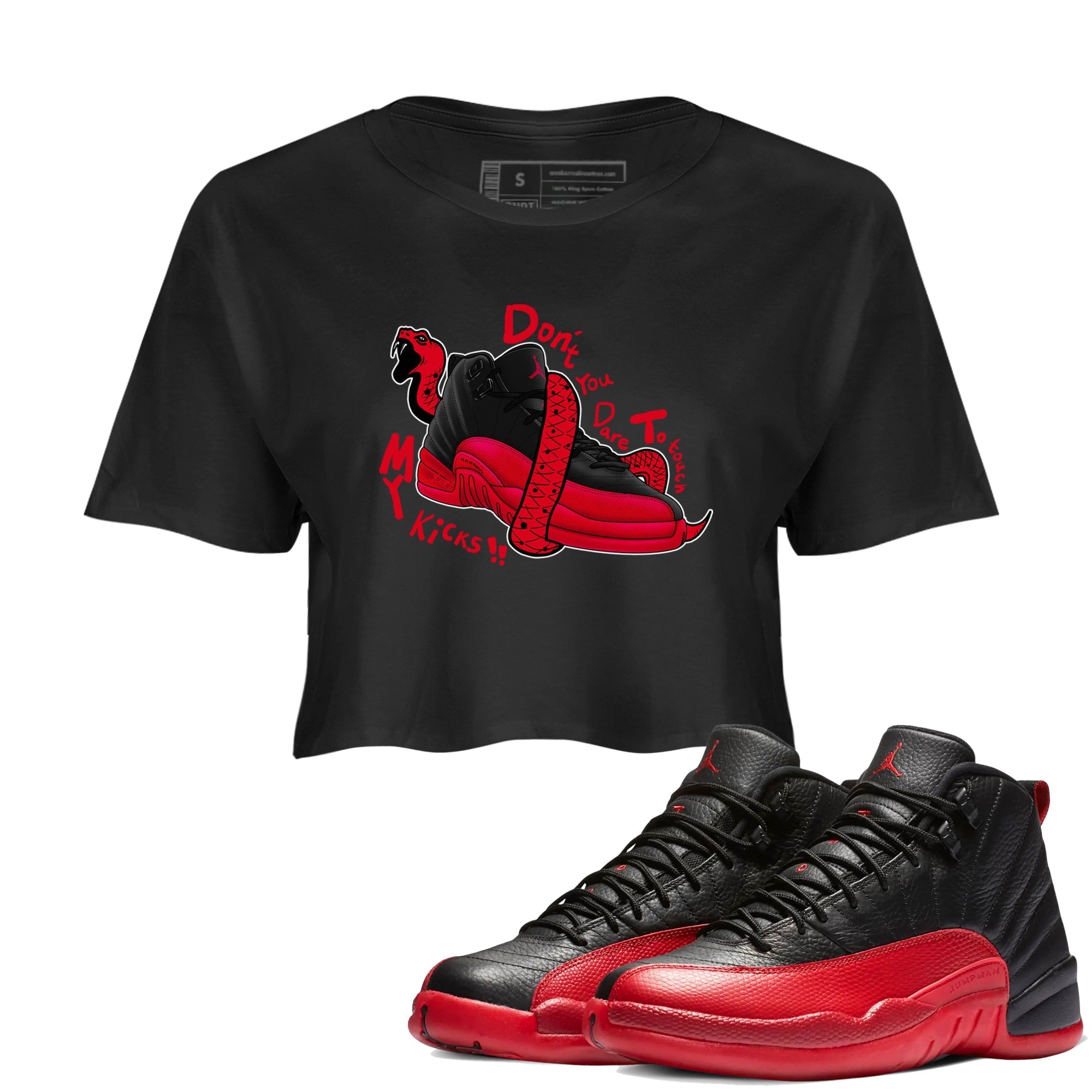 Don't Touch My Kicks snkmatch Women's Top - Air Jordan 12 Flu Game