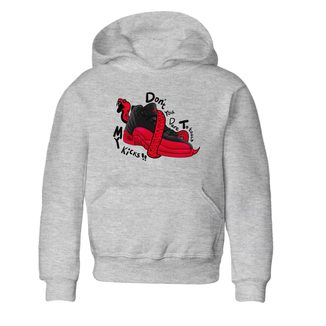 Don't Touch My Kicks snkmatch Tees Kids - Air Jordan 12 Flu Game