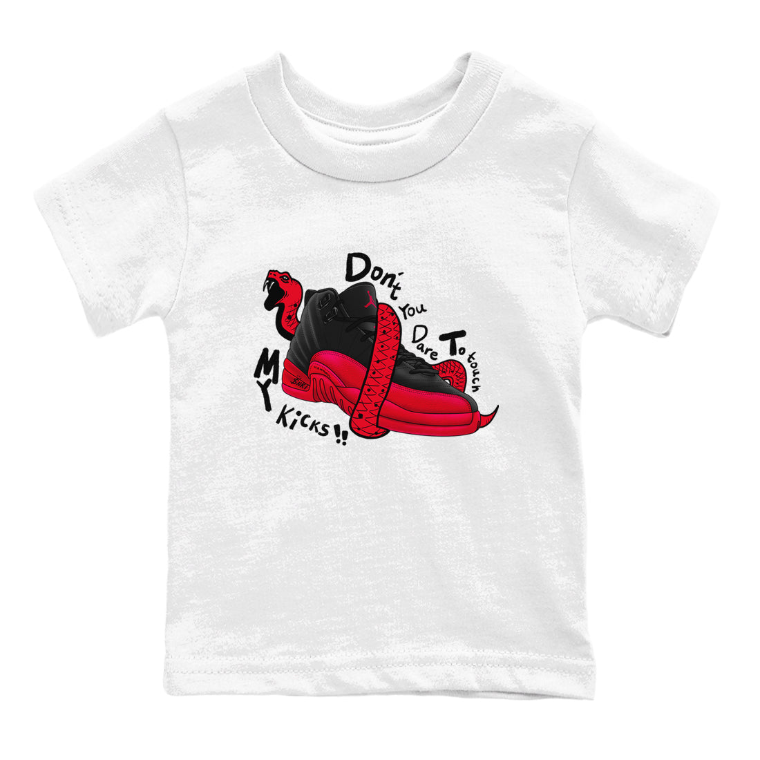 Don't Touch My Kicks snkmatch Tees Kids - Air Jordan 12 Flu Game