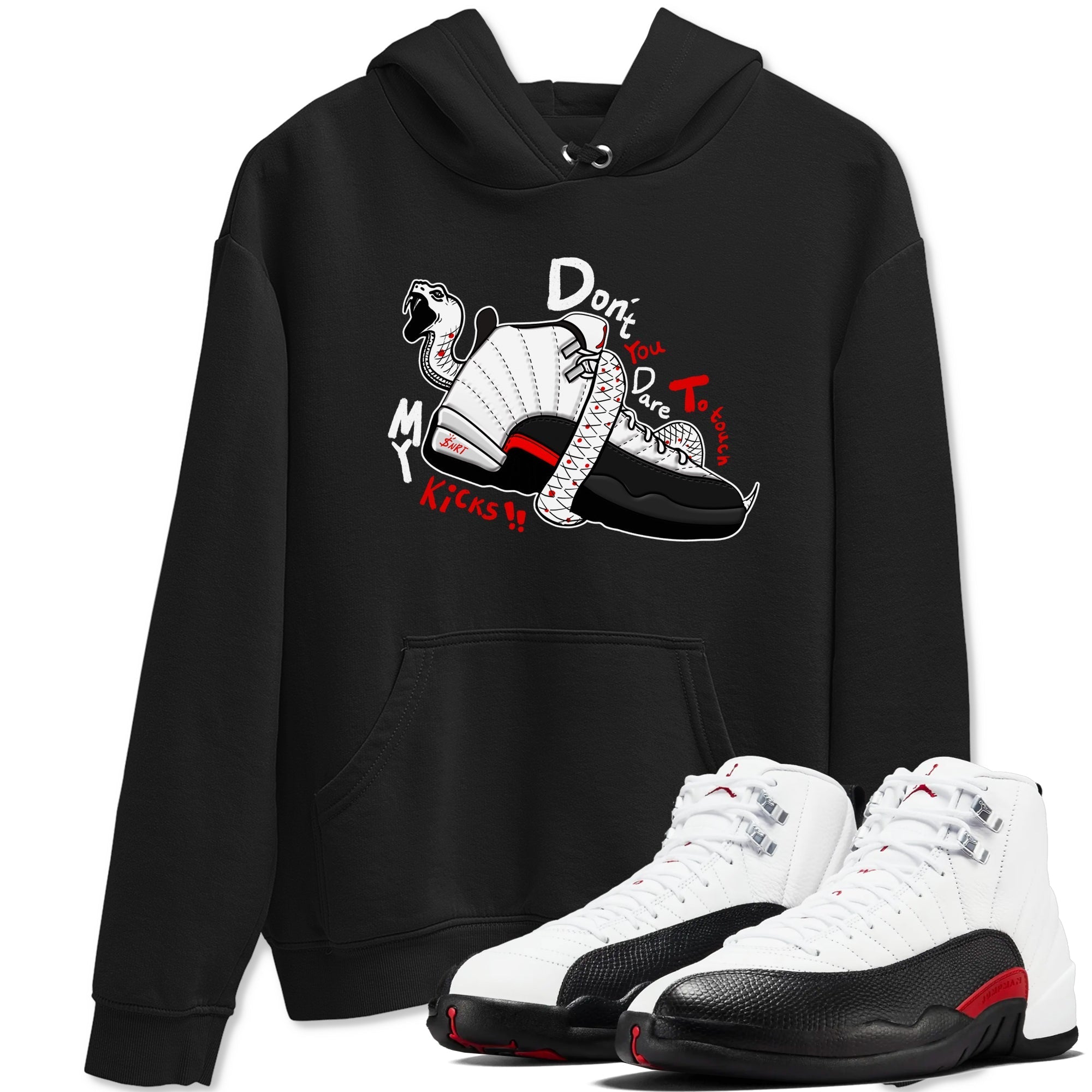 Don't Touch My Kicks snkmatch Tees - Air Jordan 12 Taxi Flip