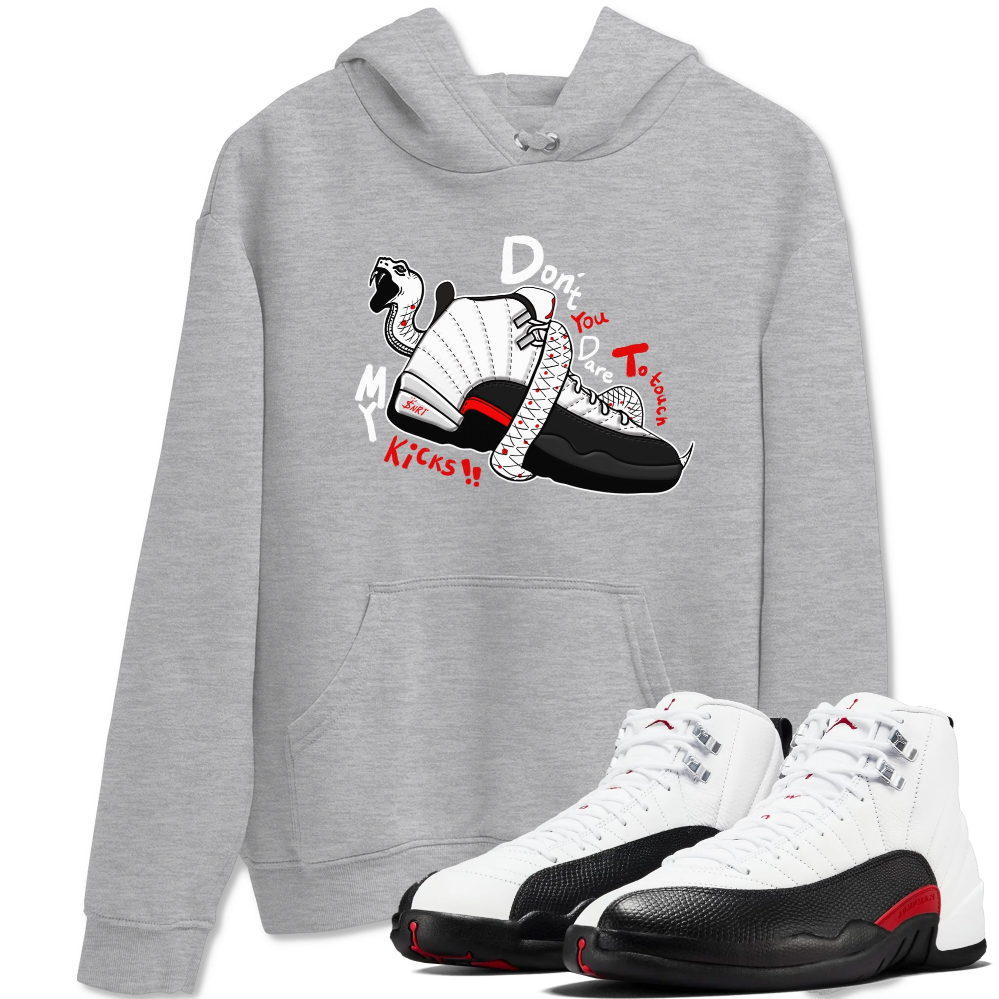 Don't Touch My Kicks snkmatch Tees - Air Jordan 12 Taxi Flip