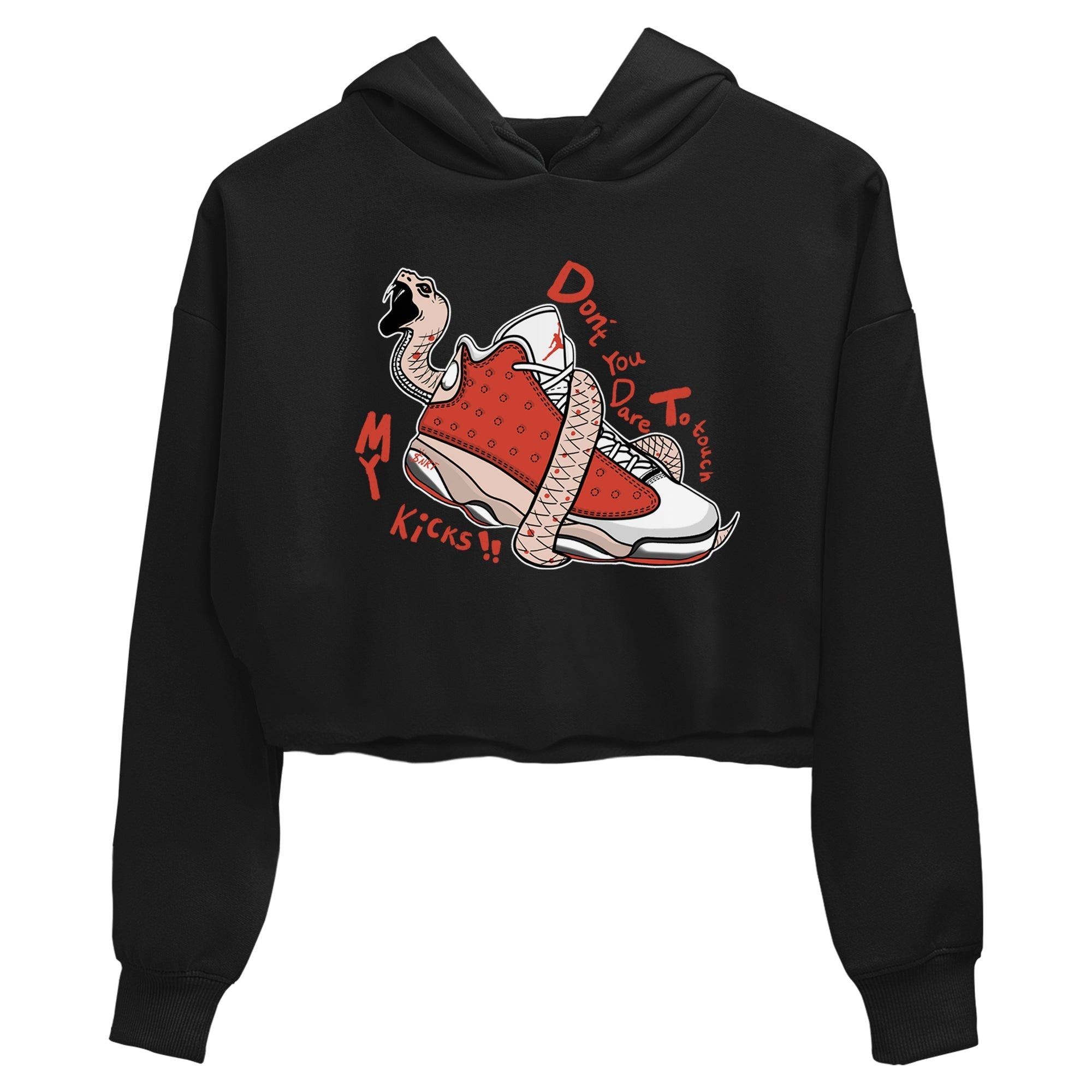 Don't Touch My Kicks snkmatch Women's Top - Air Jordan 13 Dune Red