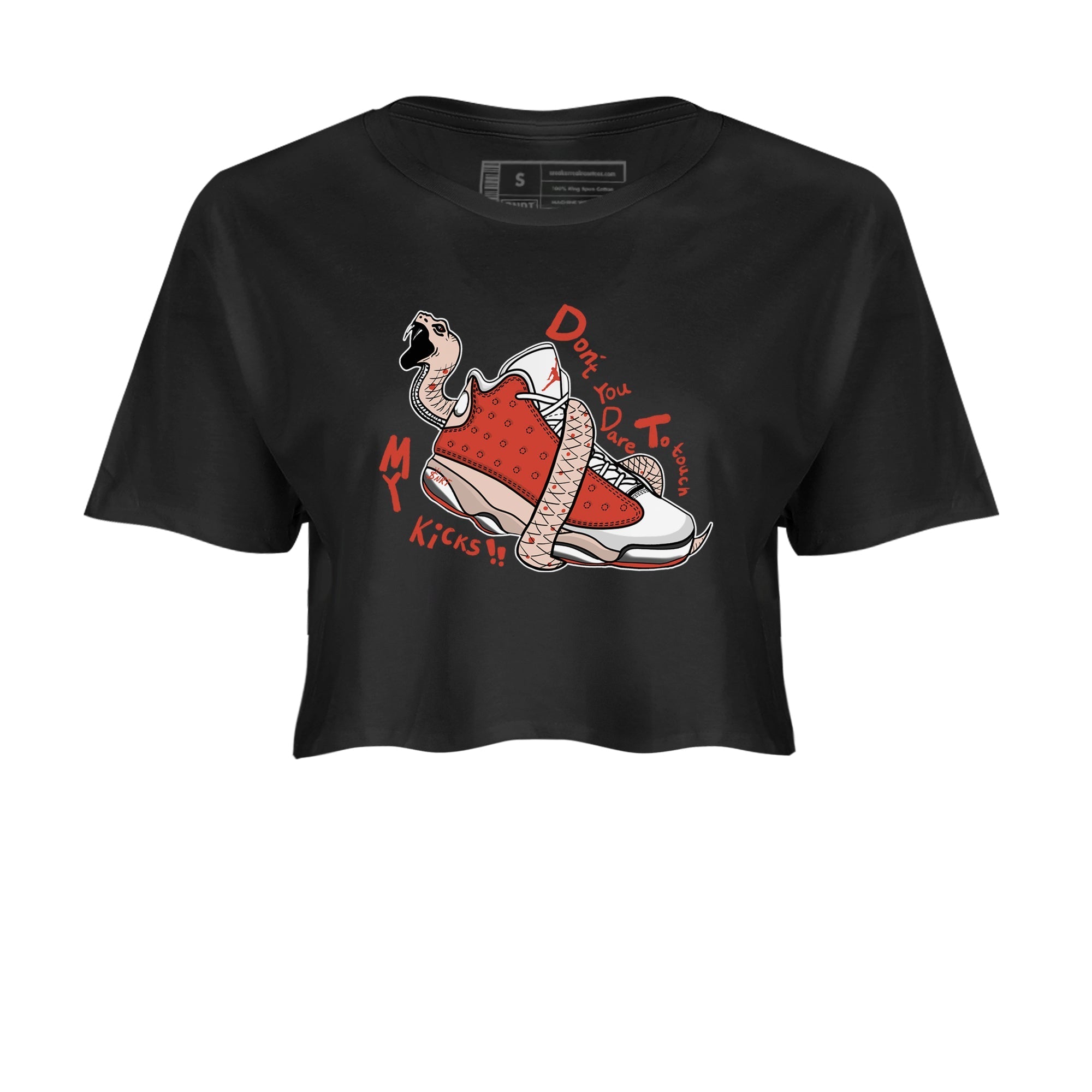 Don't Touch My Kicks snkmatch Women's Top - Air Jordan 13 Dune Red