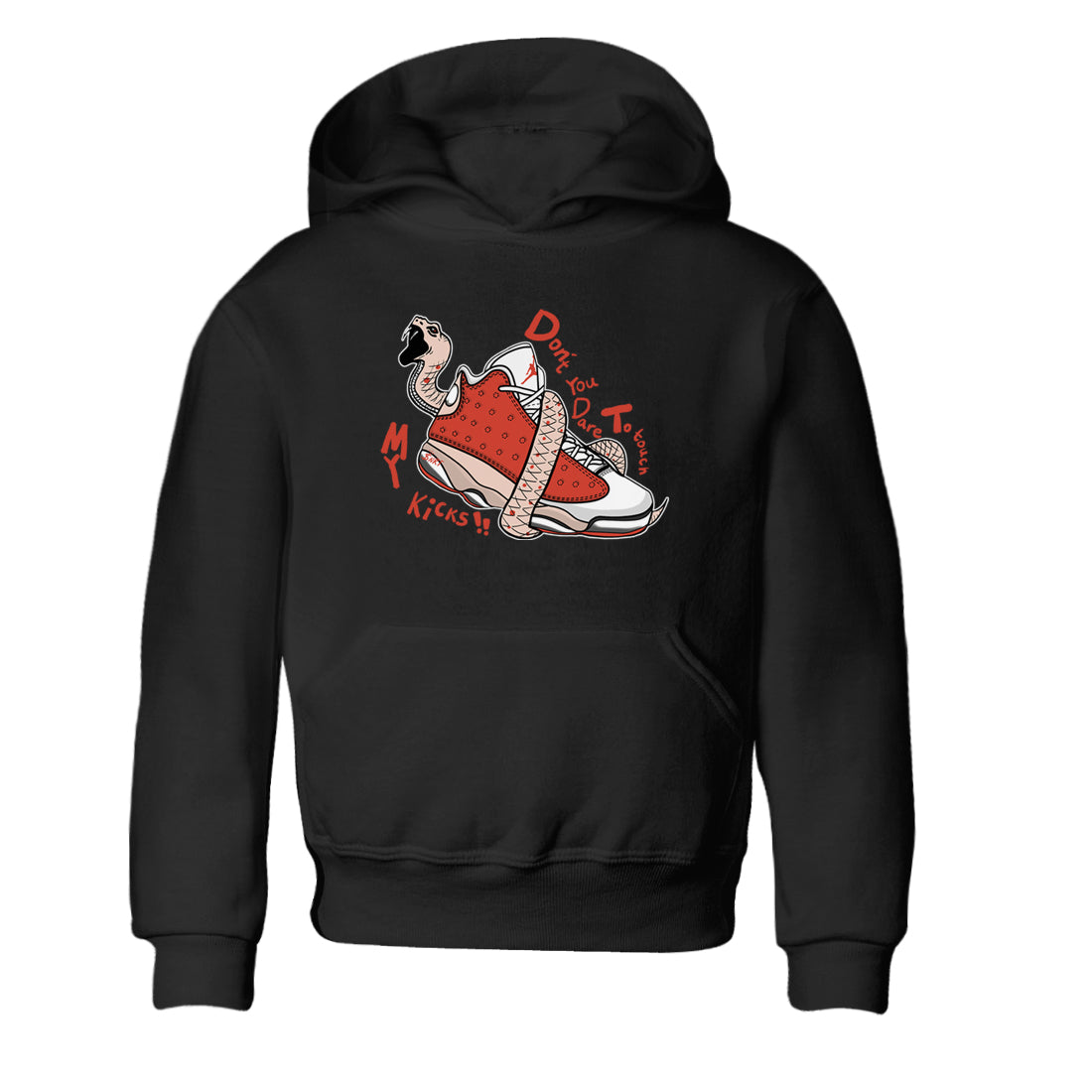 Don't Touch My Kicks snkmatch Tees Kids - Air Jordan 13 Dune Red