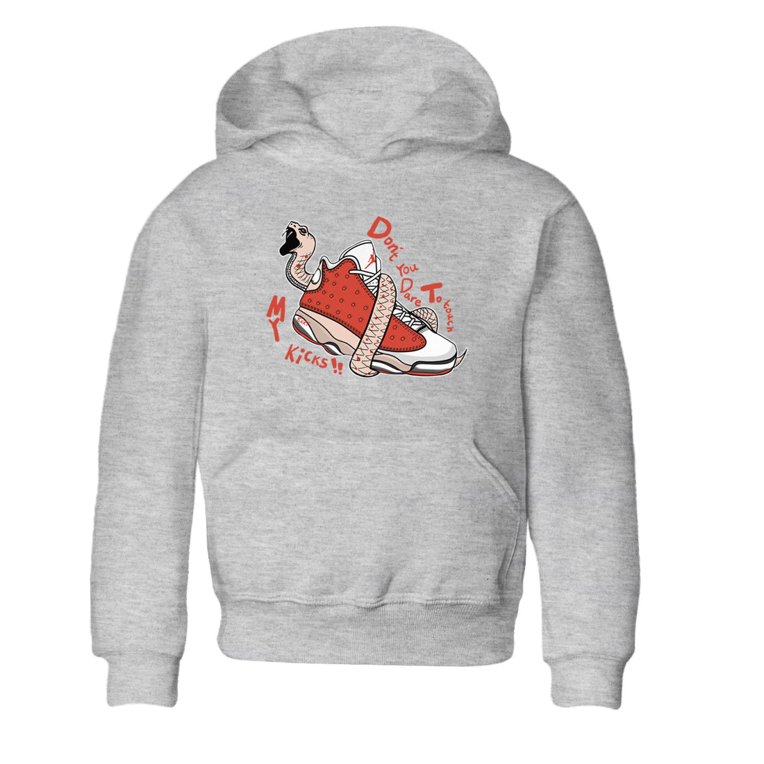 Don't Touch My Kicks snkmatch Tees Kids - Air Jordan 13 Dune Red