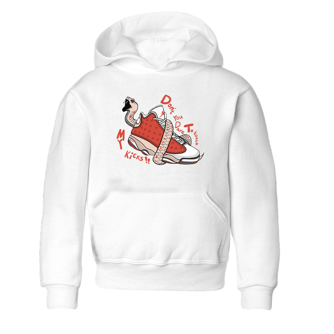 Don't Touch My Kicks snkmatch Tees Kids - Air Jordan 13 Dune Red