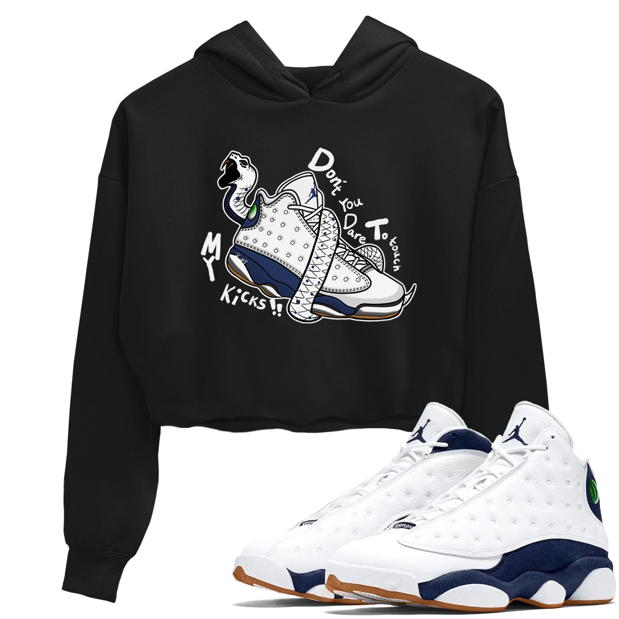 Don't Touch My Kicks snkmatch Women's Top - Air Jordan 13 Midnight Navy