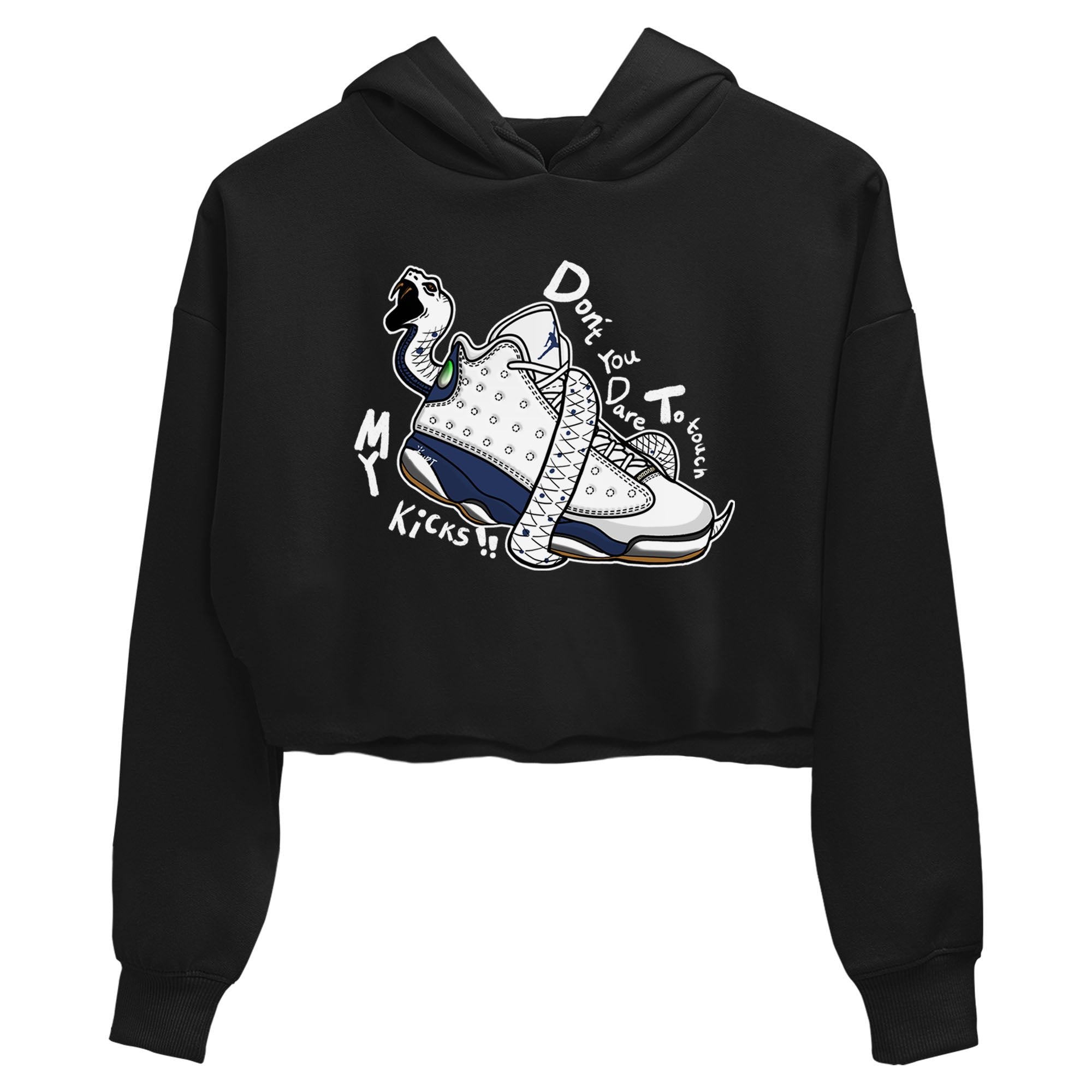 Don't Touch My Kicks snkmatch Women's Top - Air Jordan 13 Midnight Navy
