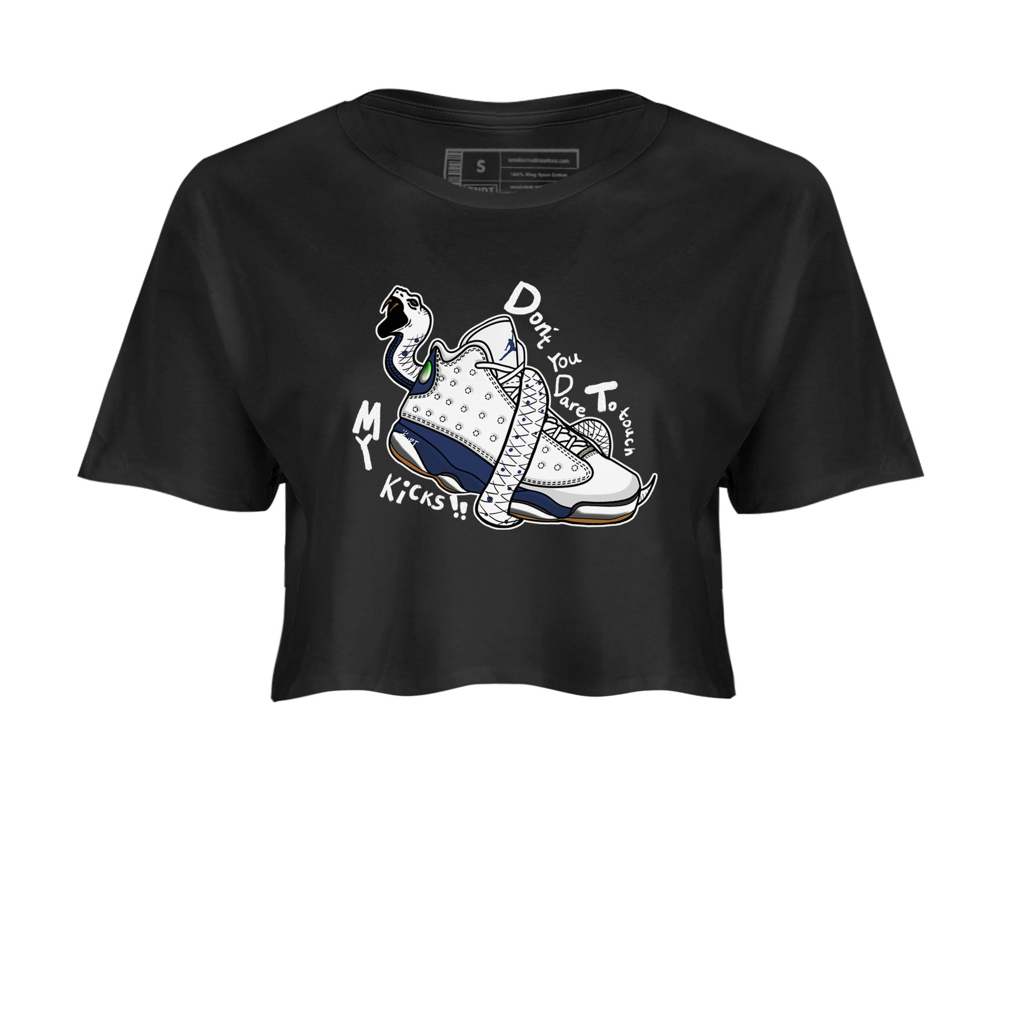 Don't Touch My Kicks snkmatch Women's Top - Air Jordan 13 Midnight Navy