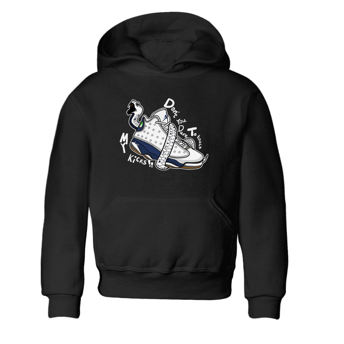 Don't Touch My Kicks snkmatch Tees Kids - Air Jordan 13 Midnight Navy