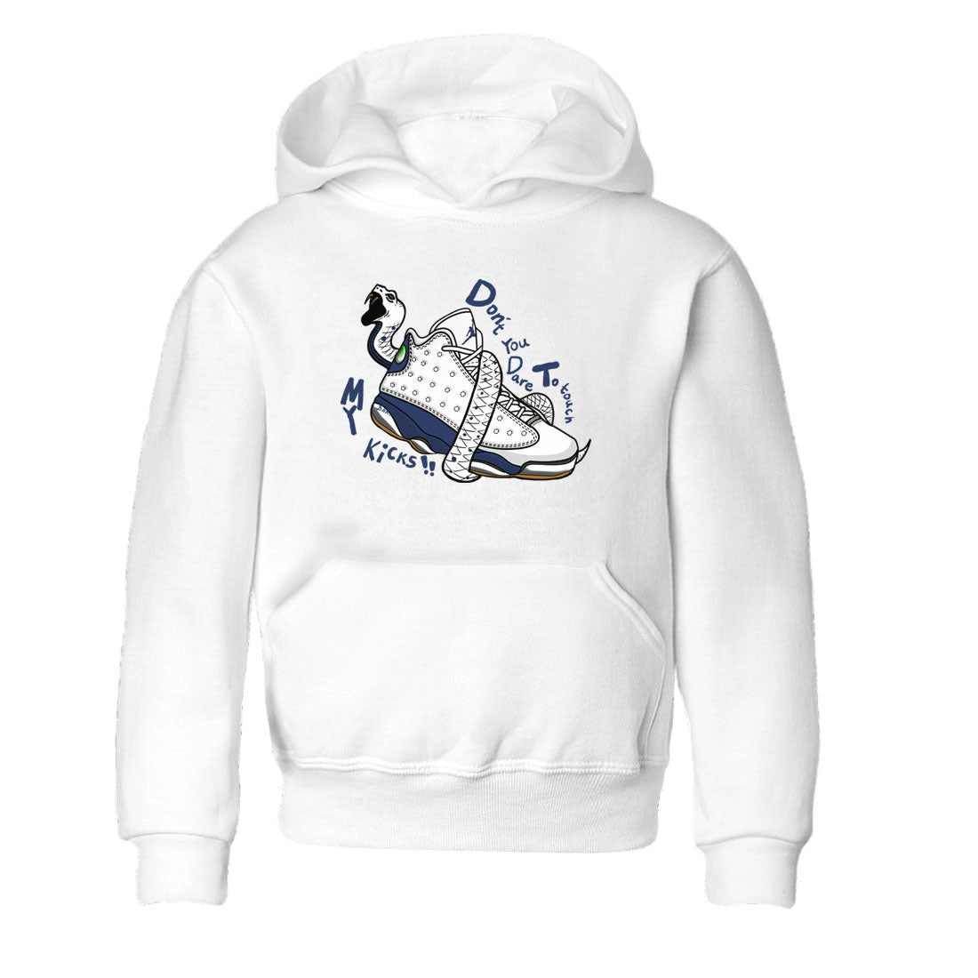Don't Touch My Kicks snkmatch Tees Kids - Air Jordan 13 Midnight Navy