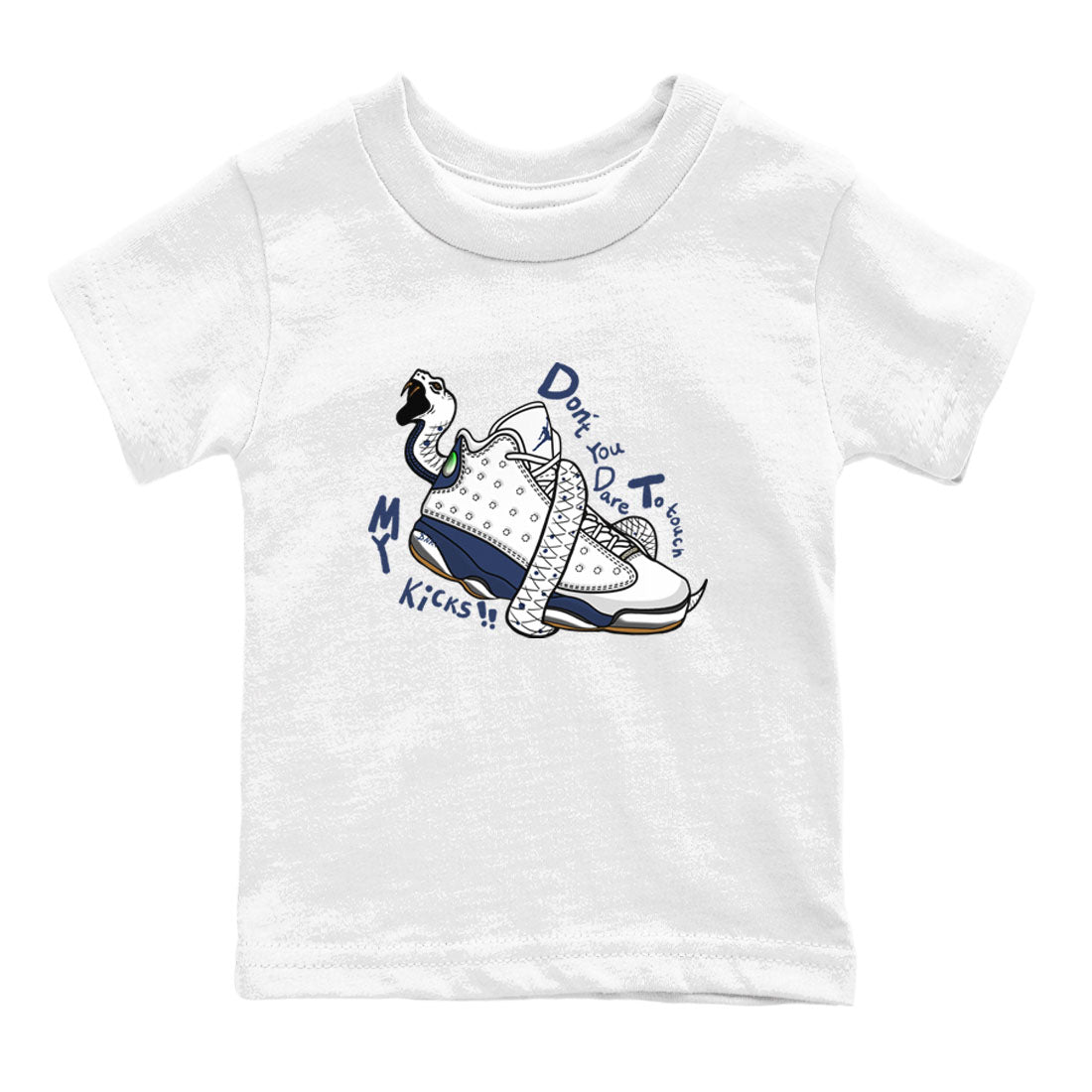 Don't Touch My Kicks snkmatch Tees Kids - Air Jordan 13 Midnight Navy