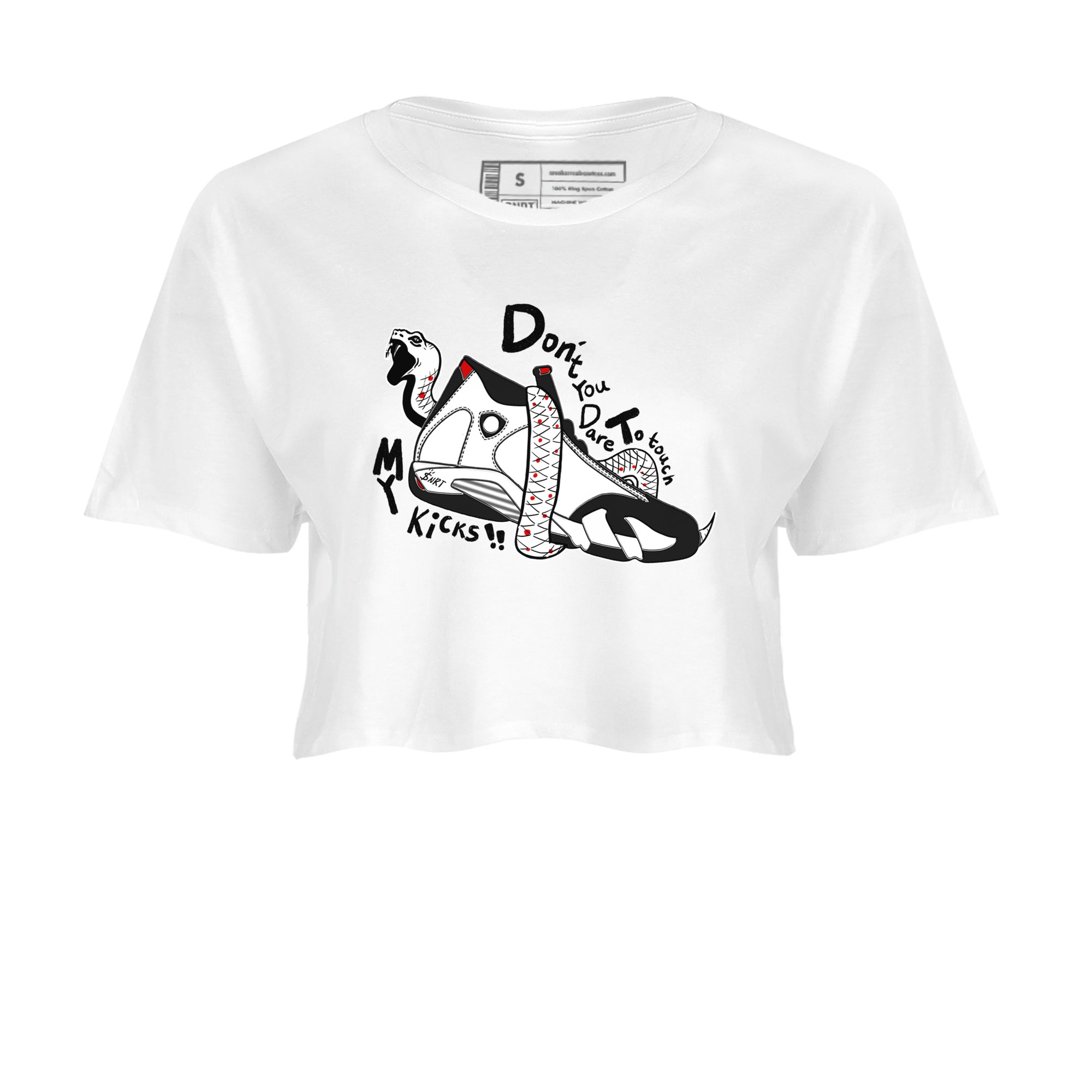 Don't Touch My Kicks snkmatch Women's Top - Air Jordan 14 Black Toe