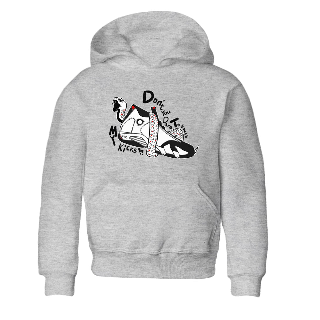 Don't Touch My Kicks snkmatch Tees Kids - Air Jordan 14 Black Toe
