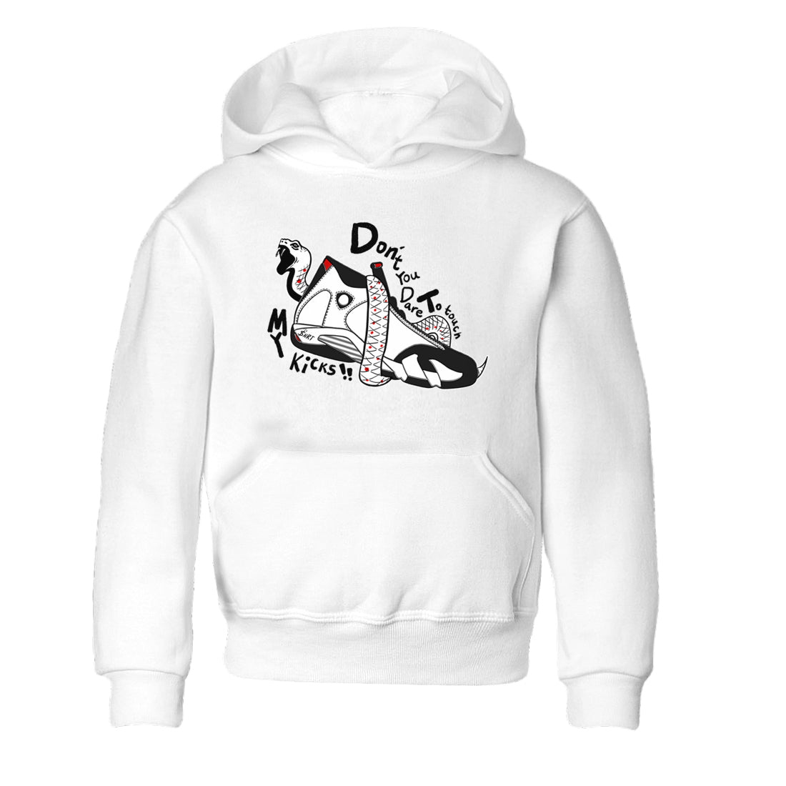 Don't Touch My Kicks snkmatch Tees Kids - Air Jordan 14 Black Toe