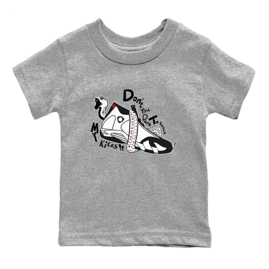 Don't Touch My Kicks snkmatch Tees Kids - Air Jordan 14 Black Toe