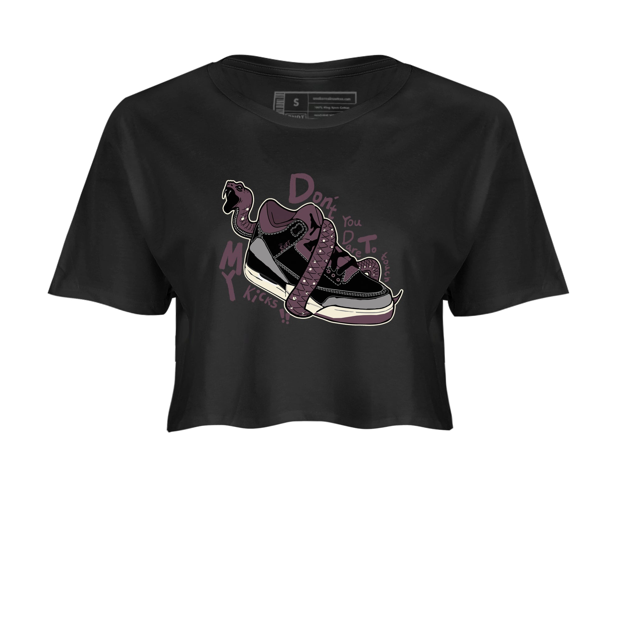 Don't Touch My Kicks snkmatch Women's Top - Air Jordan 3 A Ma Maniere x Black