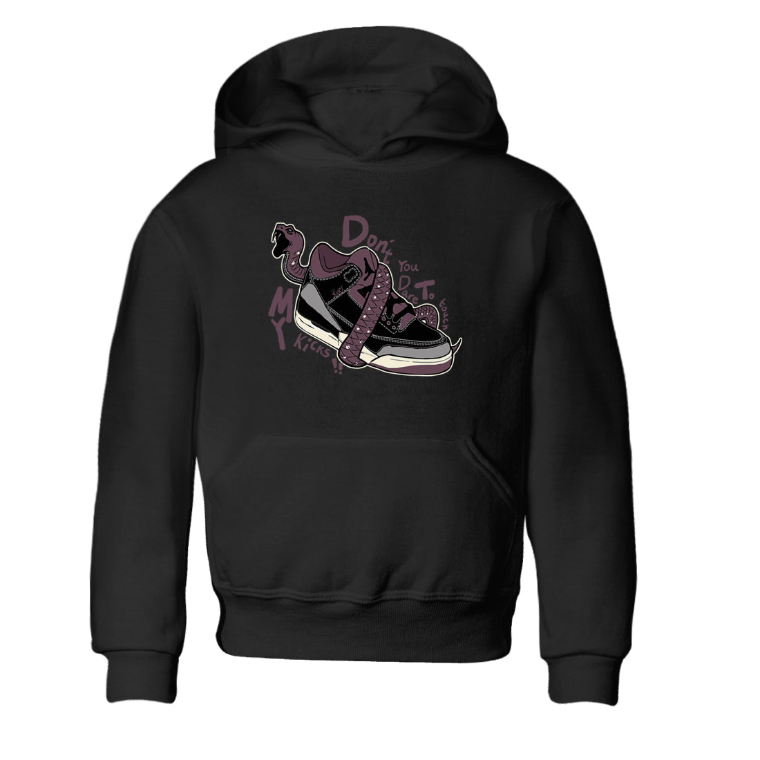Don't Touch My Kicks snkmatch Tees Kids - Air Jordan 3 A Ma Maniere x Black