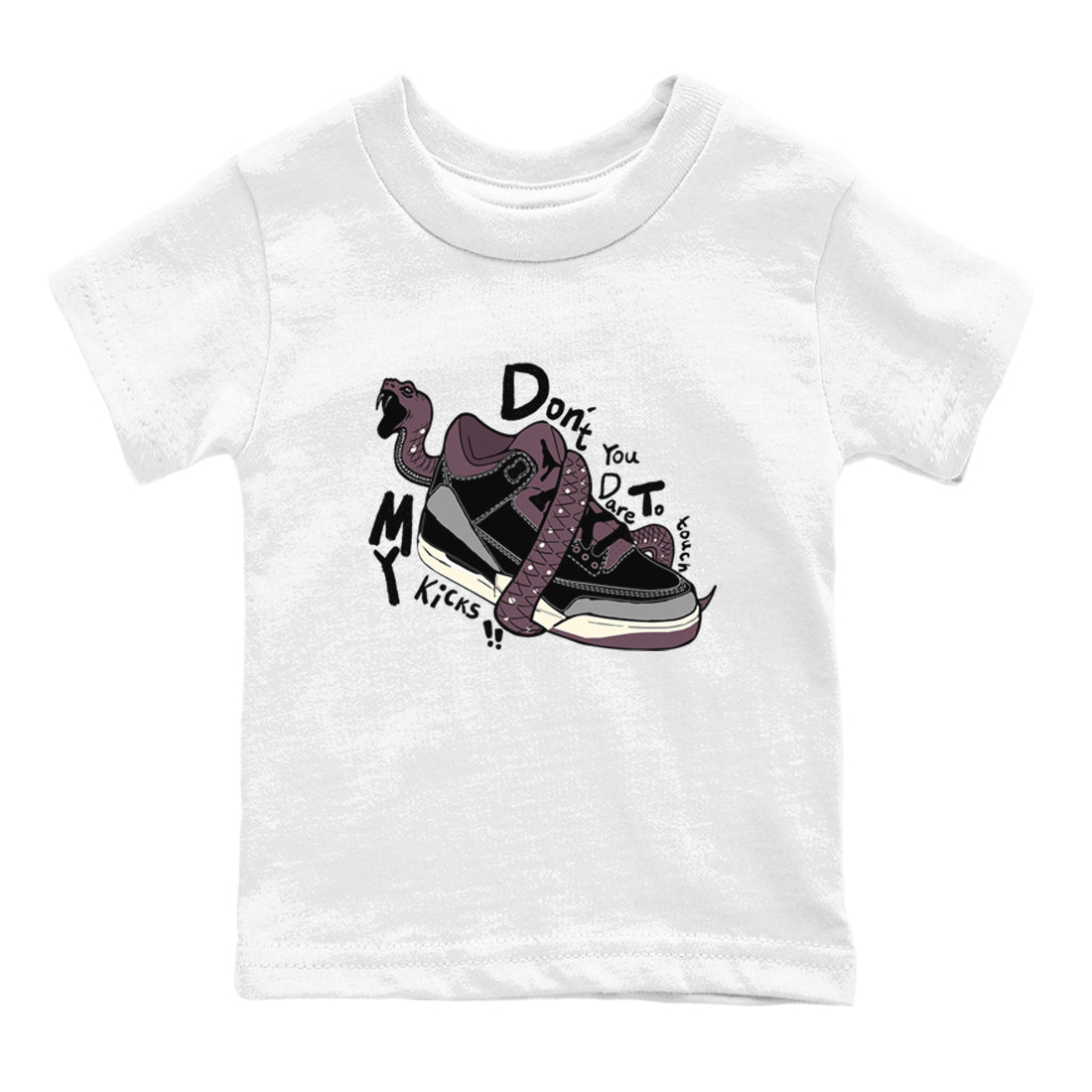Don't Touch My Kicks snkmatch Tees Kids - Air Jordan 3 A Ma Maniere x Black
