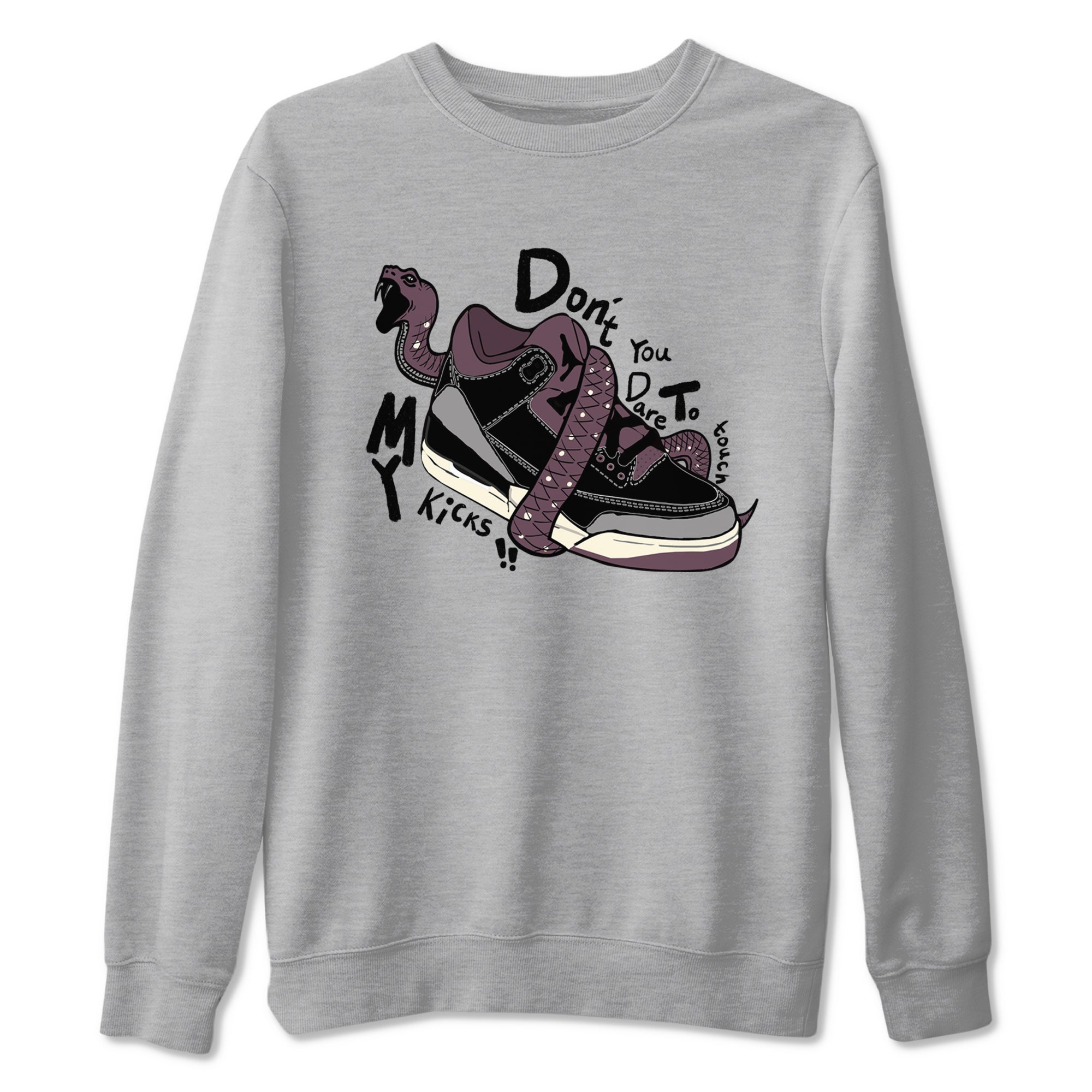 Don't Touch My Kicks snkmatch Tees - Air Jordan 3 A Ma Maniere x Black