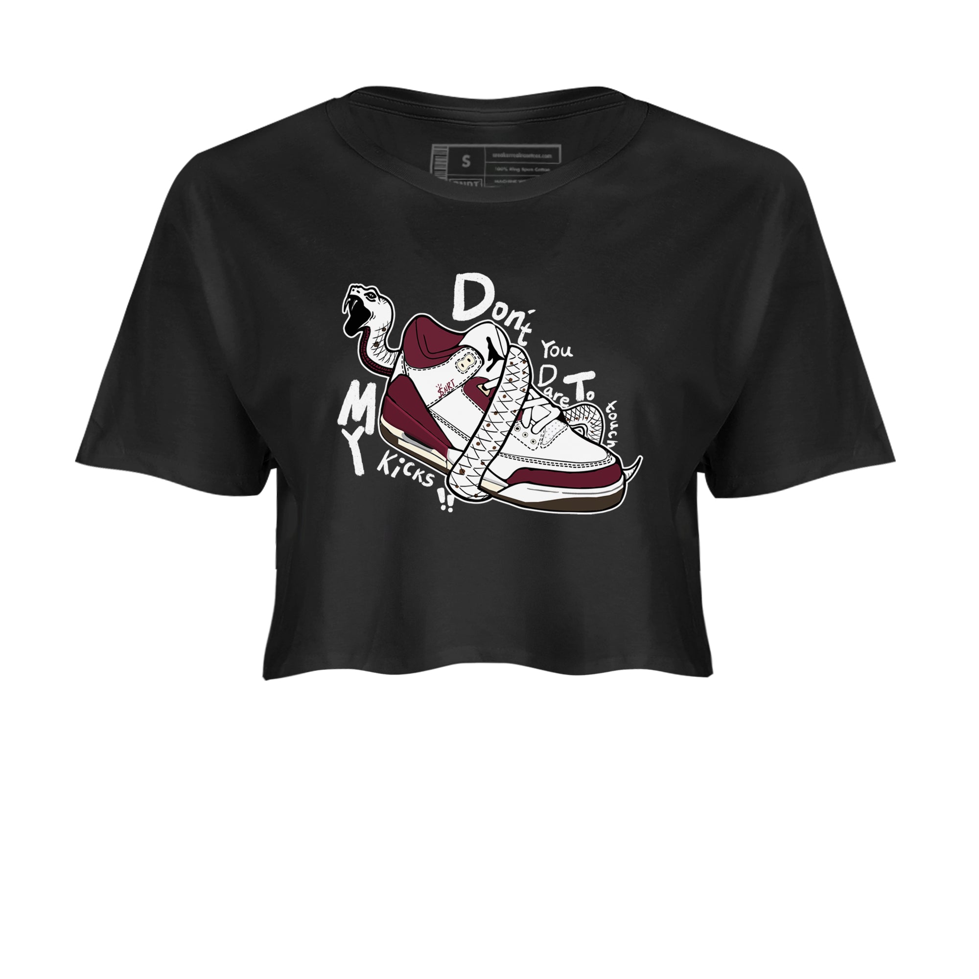 Don't Touch My Kicks snkmatch Women's Top - Air Jordan 3 A Ma Maniere x Burgundy Crush