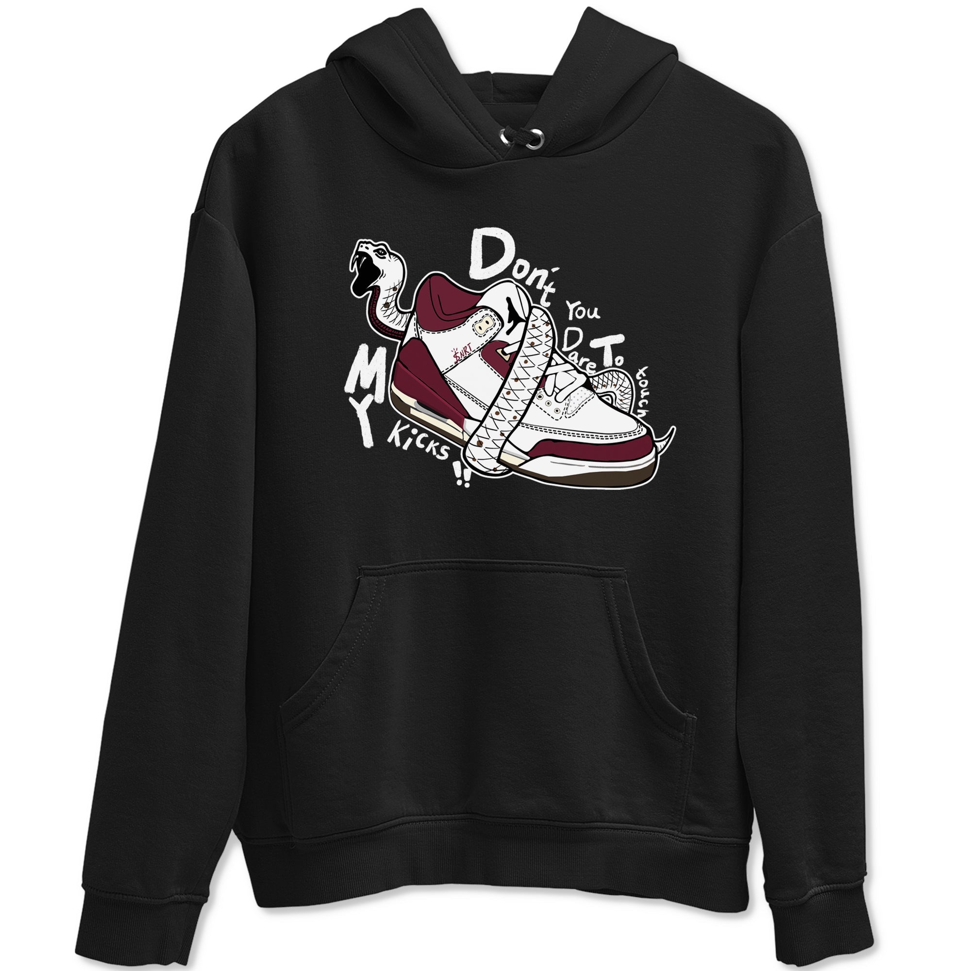 Don't Touch My Kicks snkmatch Tees - Air Jordan 3 A Ma Maniere x Burgundy Crush